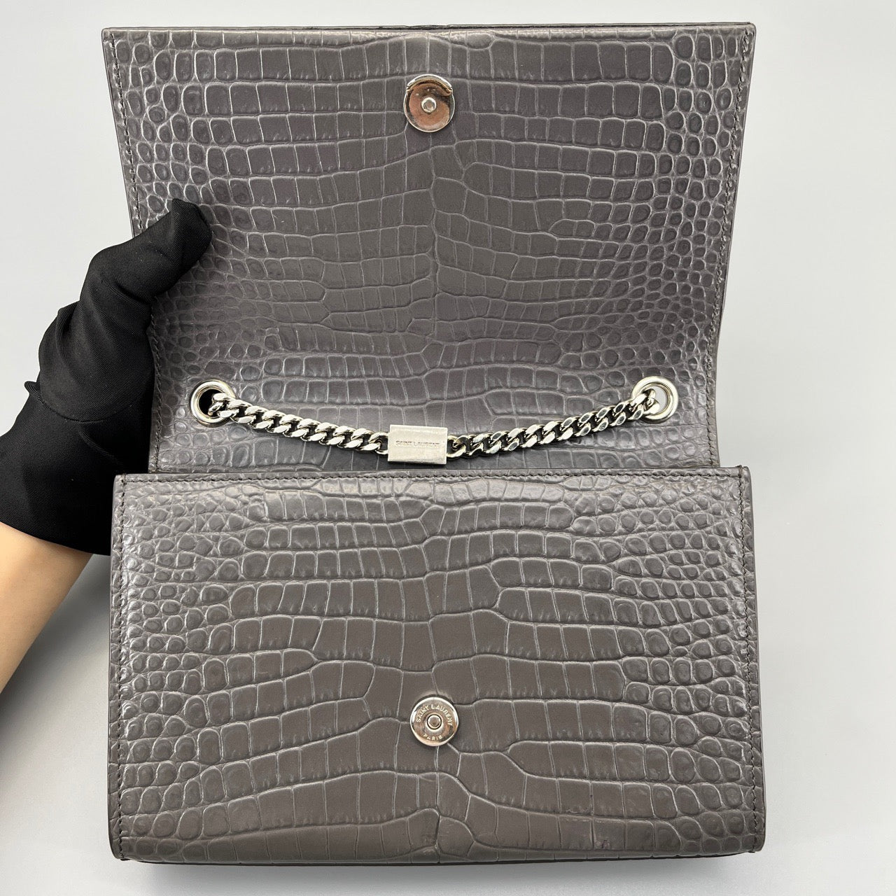 Saint Laurent - Kate Tassel Small - Leather - Grey - (mini)