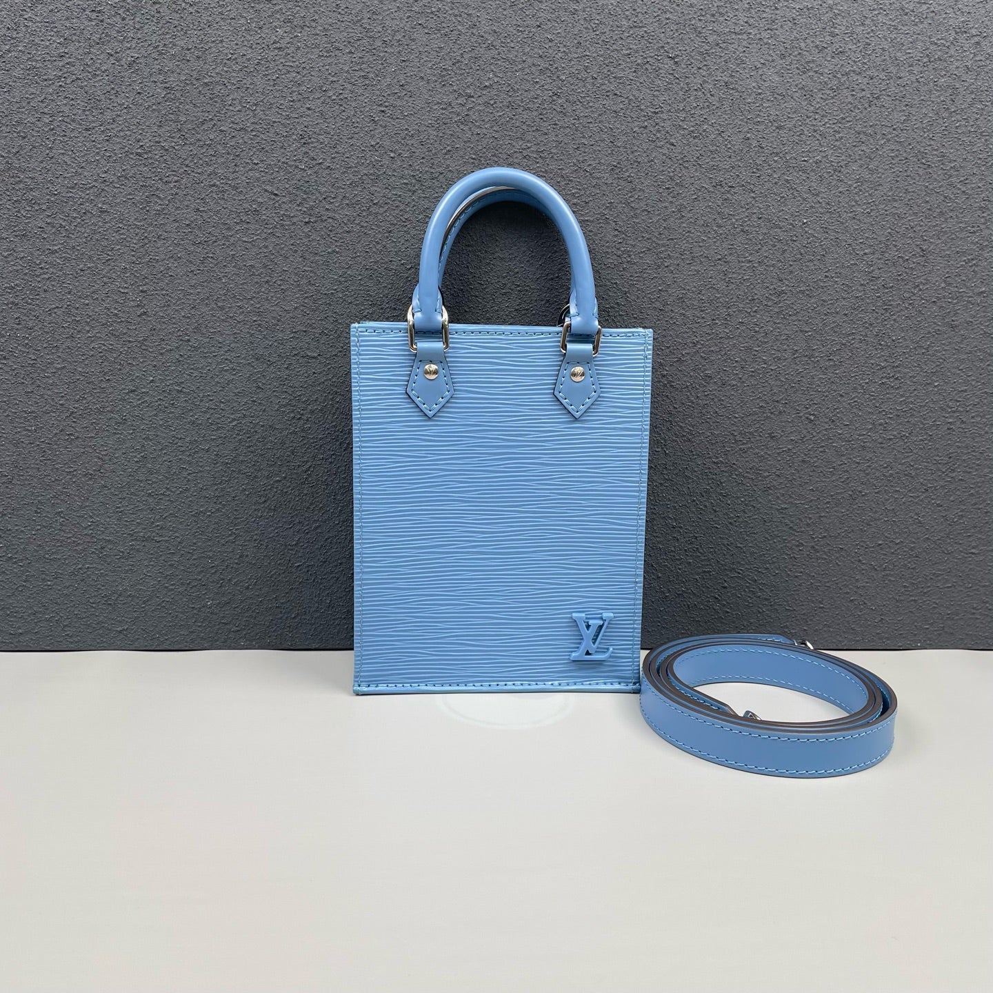 Louis Vuitton - Petit Sac Plat - Leather - Blue - (mini)