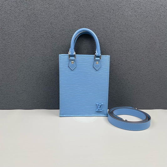 Louis Vuitton - Petit Sac Plat - Leather - Blue - (mini)