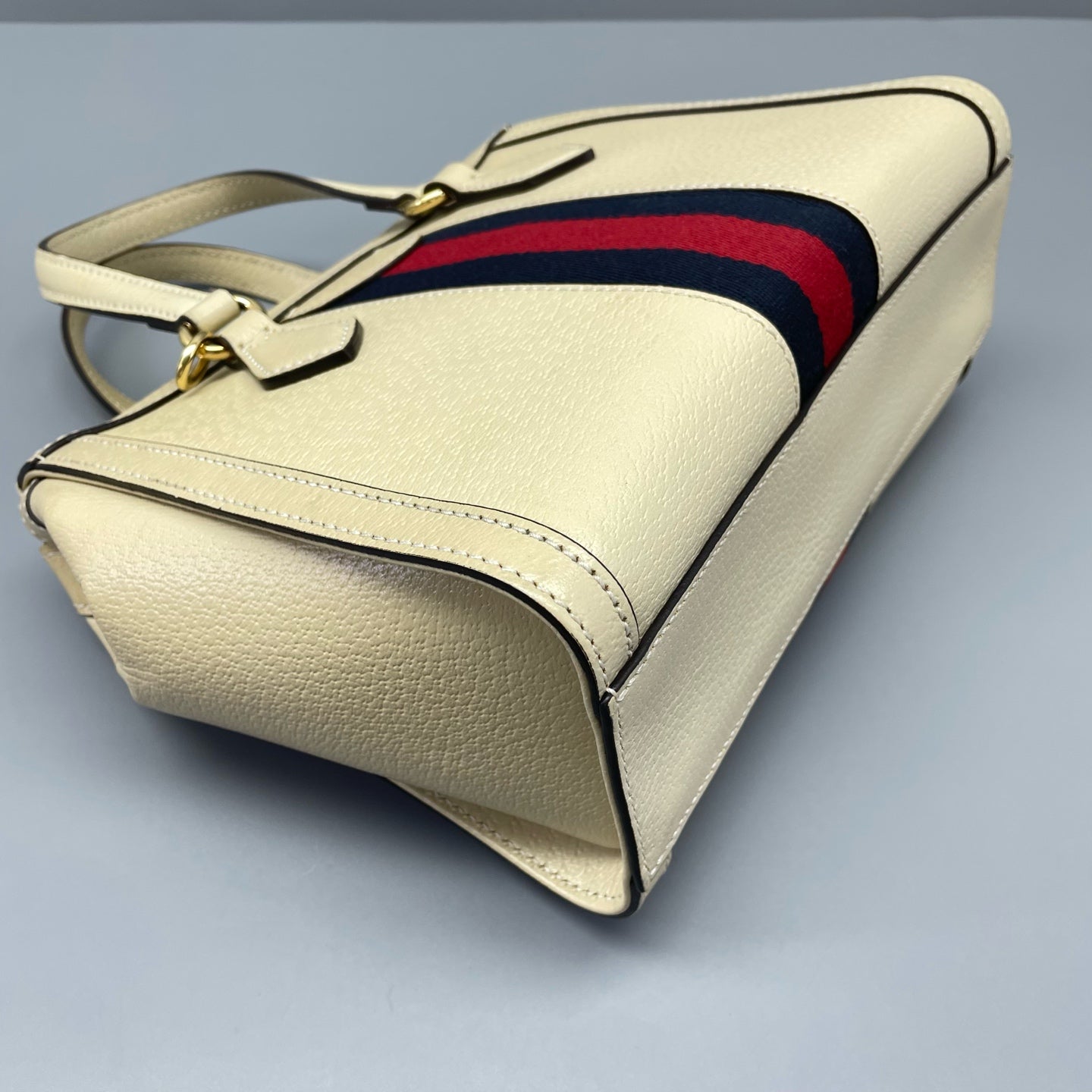 Gucci - Ophidia Small Top Handle Bag - Grained leather - Beige - (Small)