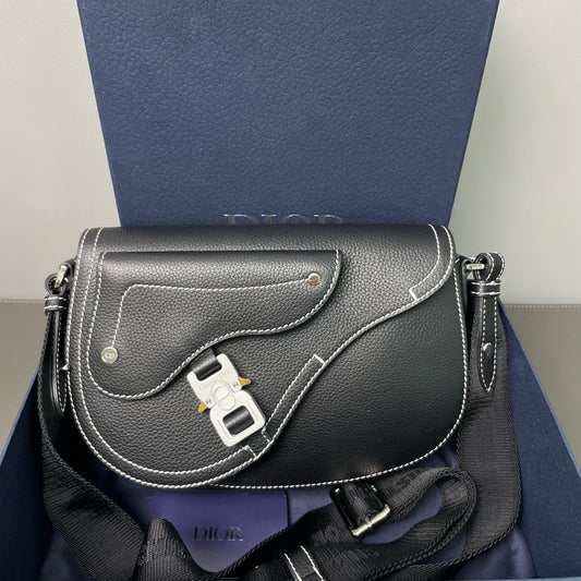 Dior - Saddle Bag - Grained leather - Black - (small)