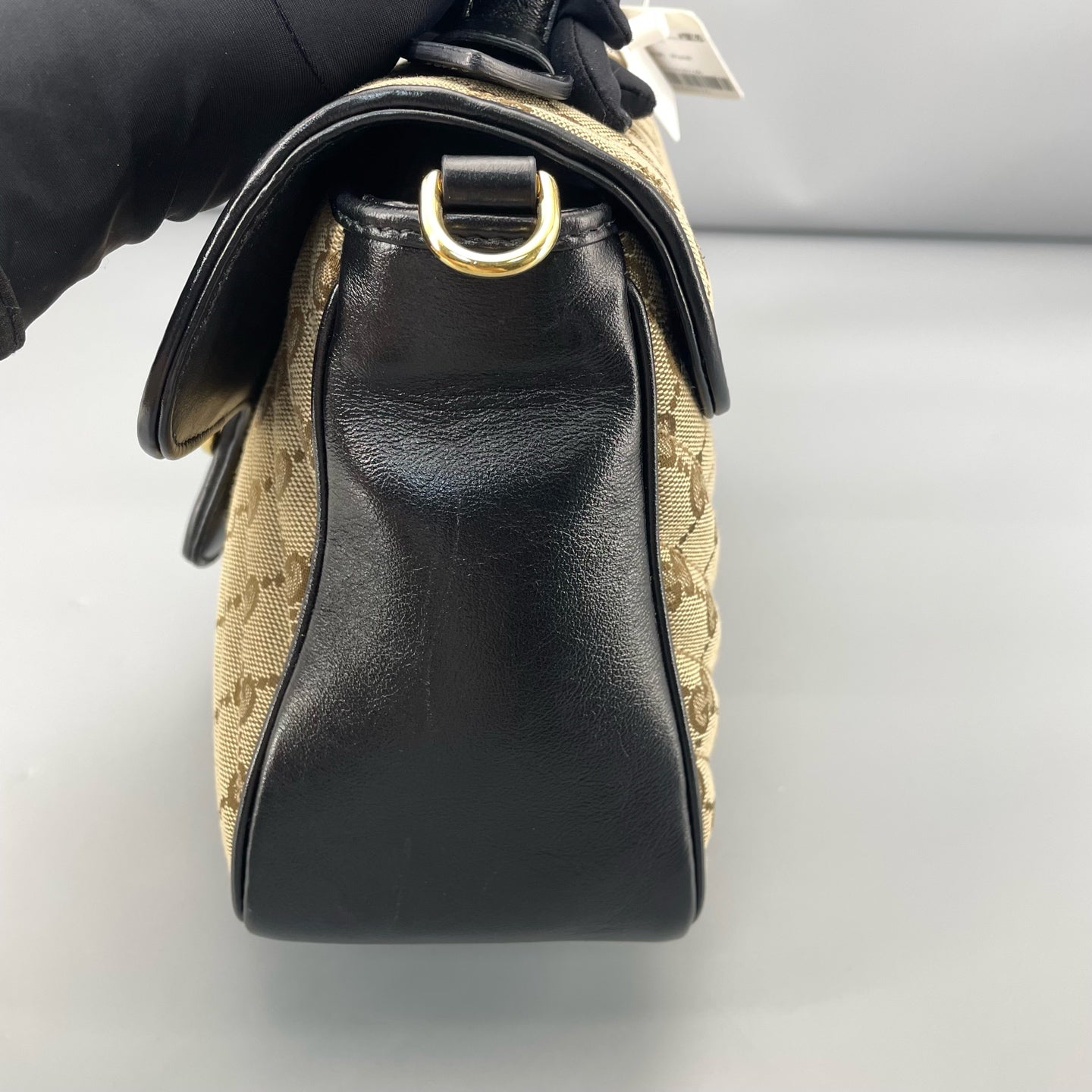 Gucci - Marmont Messenger Bag - GG Canvas and Leather - Beige, Brown, and Black with Gold-Tone Hardware - (medium)