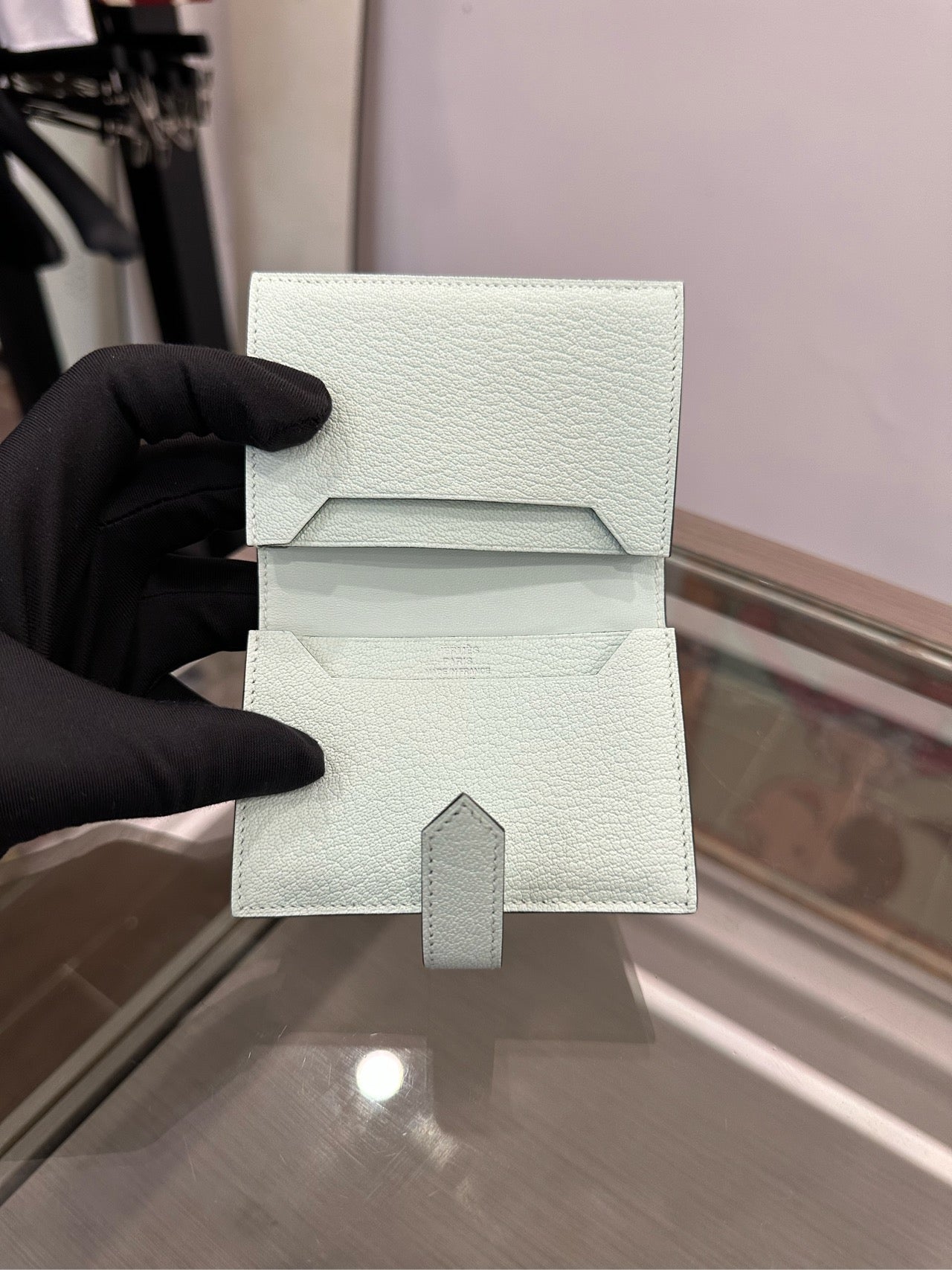 Hermès - Bearn Compact Wallet - Chevre leather - Mint Green - (small)