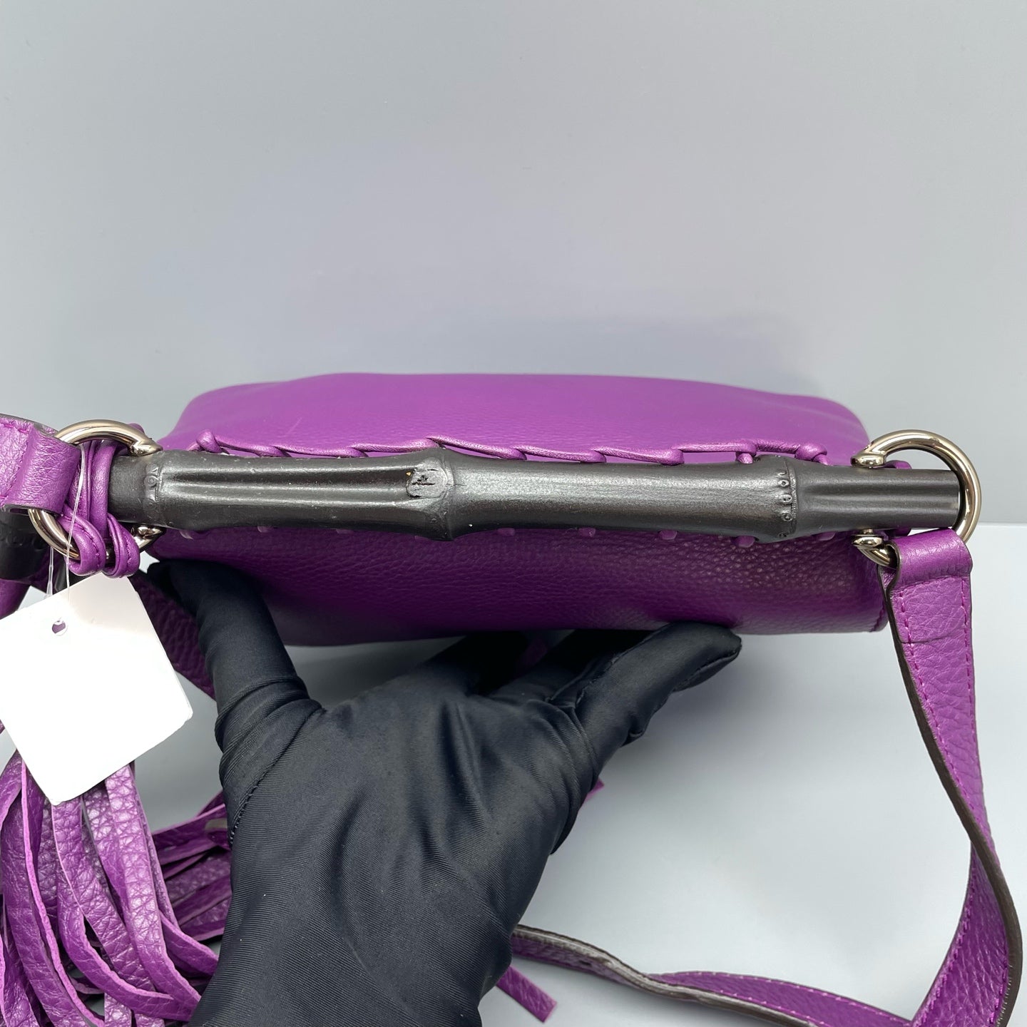 Gucci - Tassel Bamboo Shoulder Bag - Leather - Purple - (small)