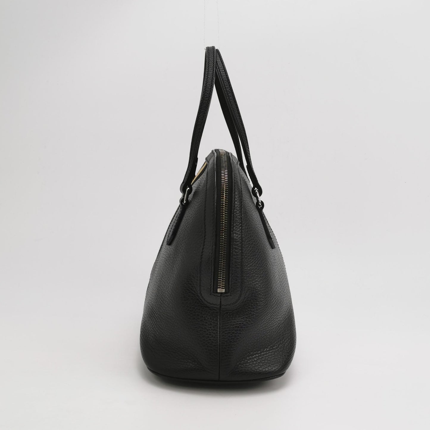 Gucci - Dome Bag with Web Stripe - Grained leather and canvas - Black - (Medium)
