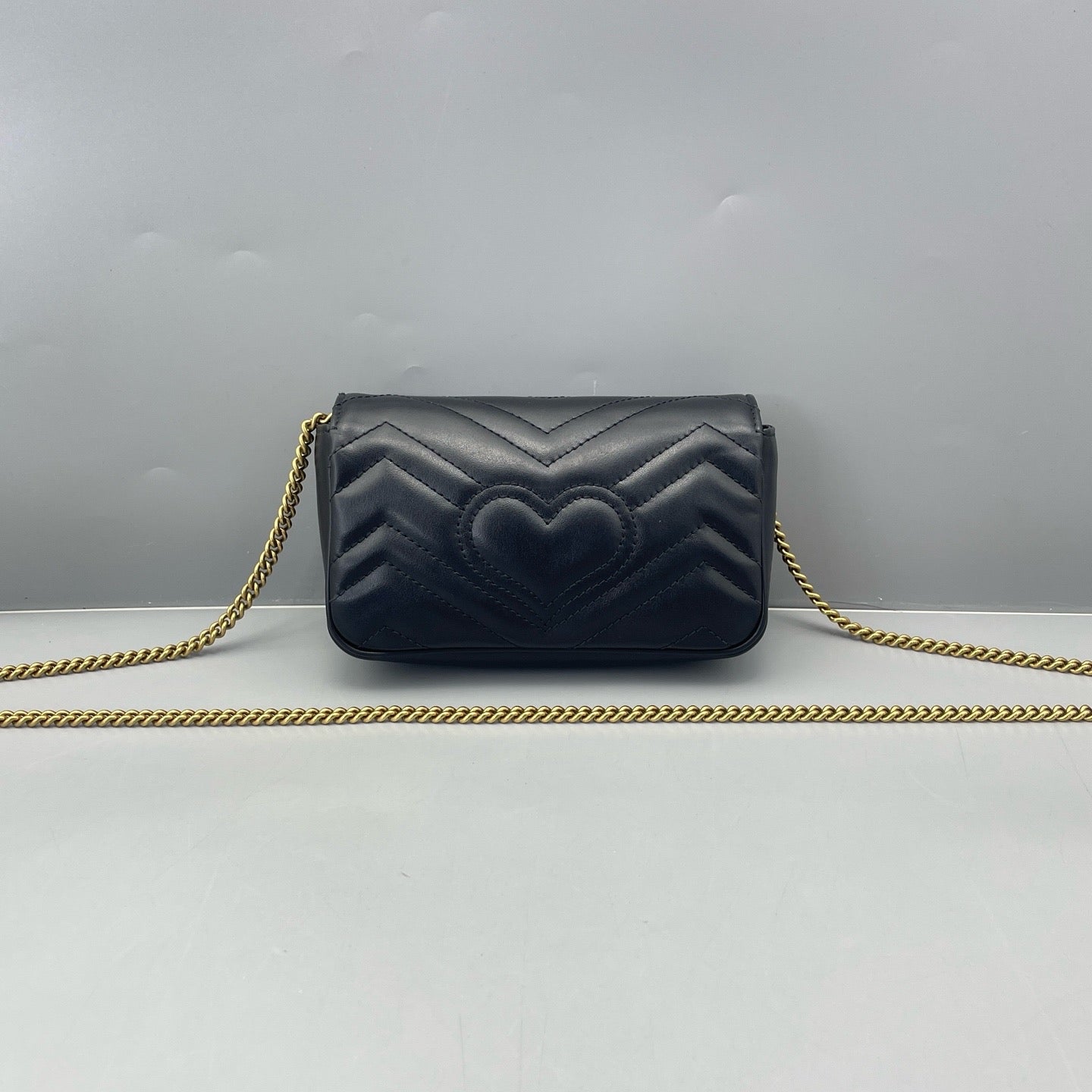 Gucci - GG Marmont Super Mini Bag - Leather - Black - (mini)