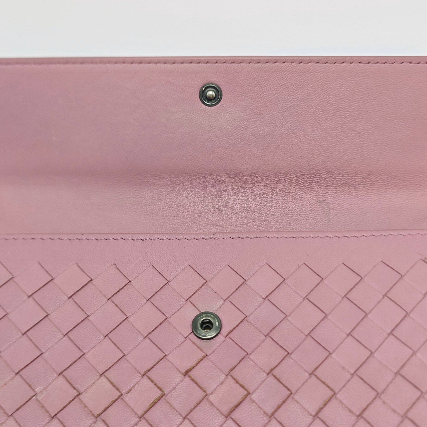 Bottega Veneta - Long Woven Wallet - Leather - Pink - (medium)