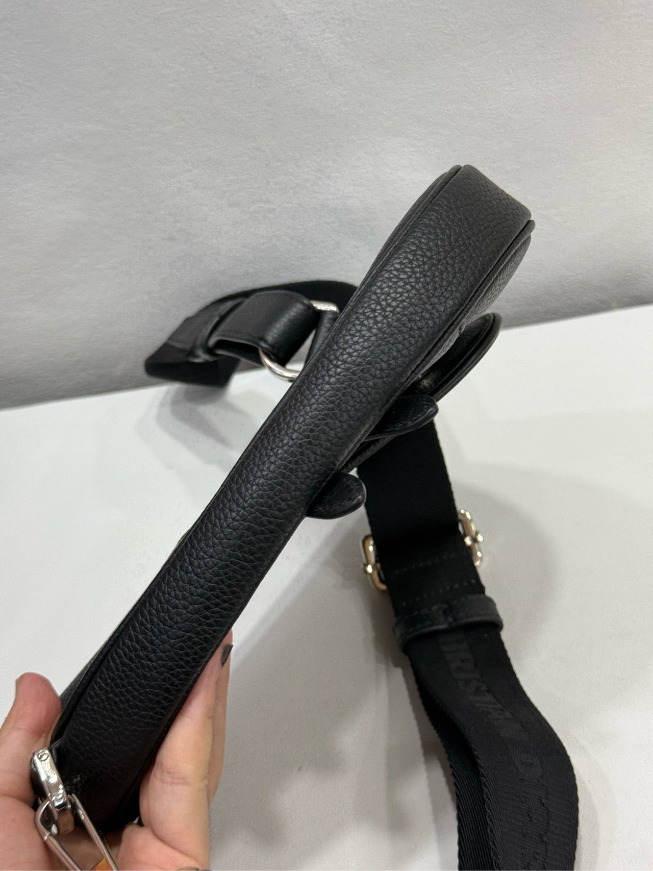 Dior - Saddle Belt Bag - Grained leather - Black - (mini)