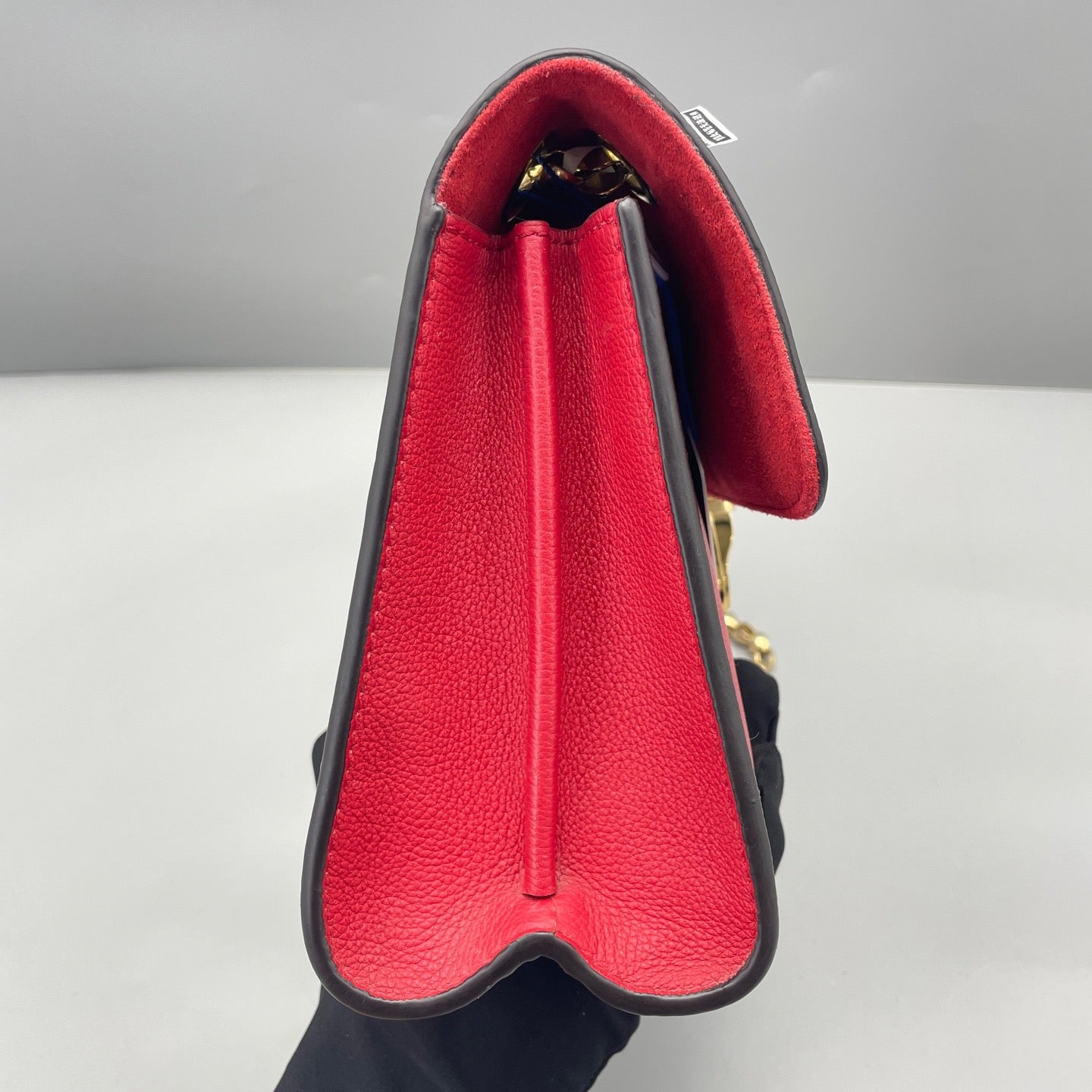 Louis Vuitton - Victoria Chain Bag - Monogram coated canvas and grained leather - Red and Brown - (medium)
