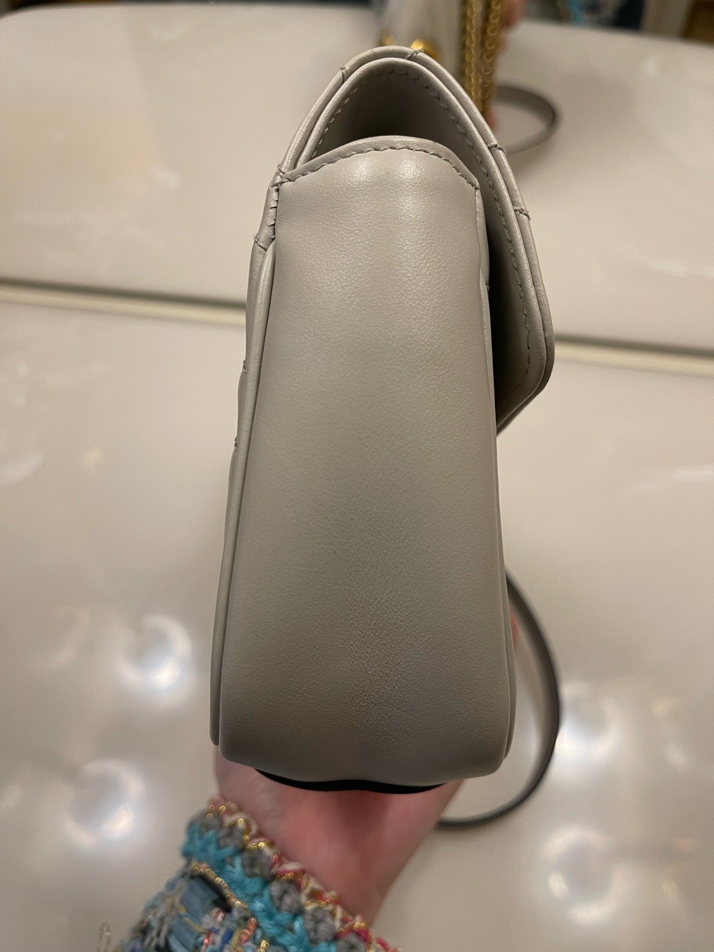 Gucci - GG Marmont Matelassé Mini Shoulder Bag - Leather - Grey - (mini)