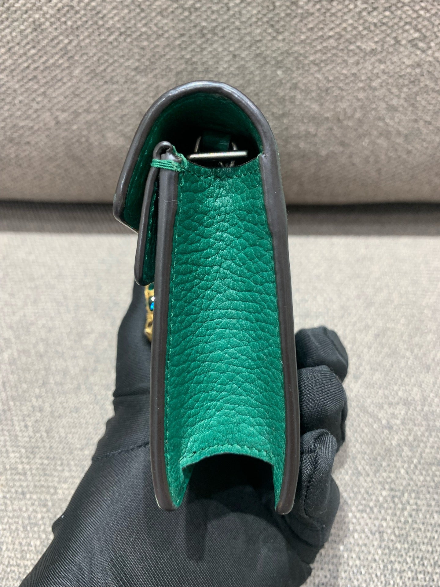 Gucci - Dionysus Supermini Chain Bag - Pebbled leather - Emerald Green - (mini)