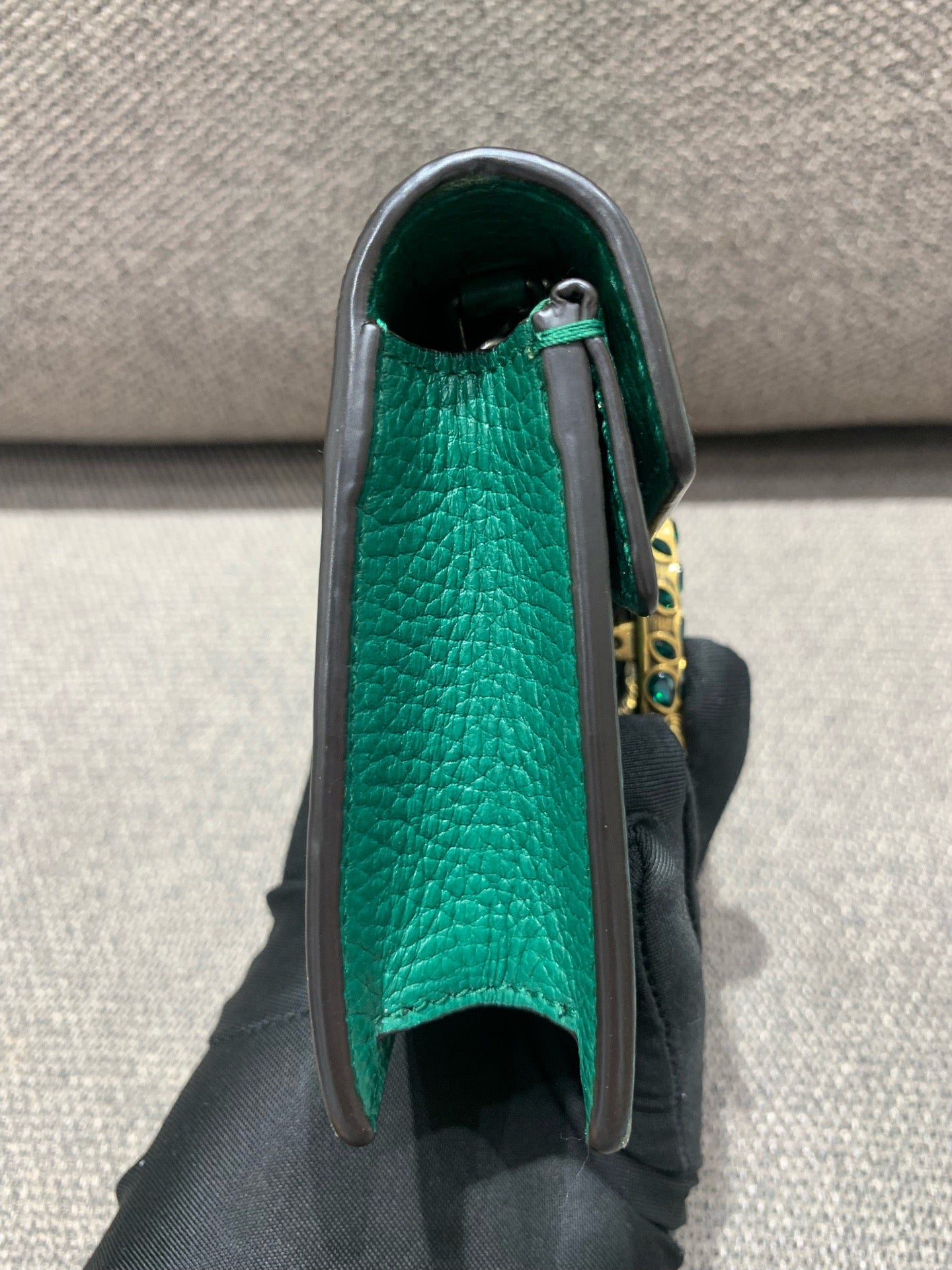 Gucci - Dionysus Supermini Chain Bag - Pebbled leather - Emerald Green - (mini)