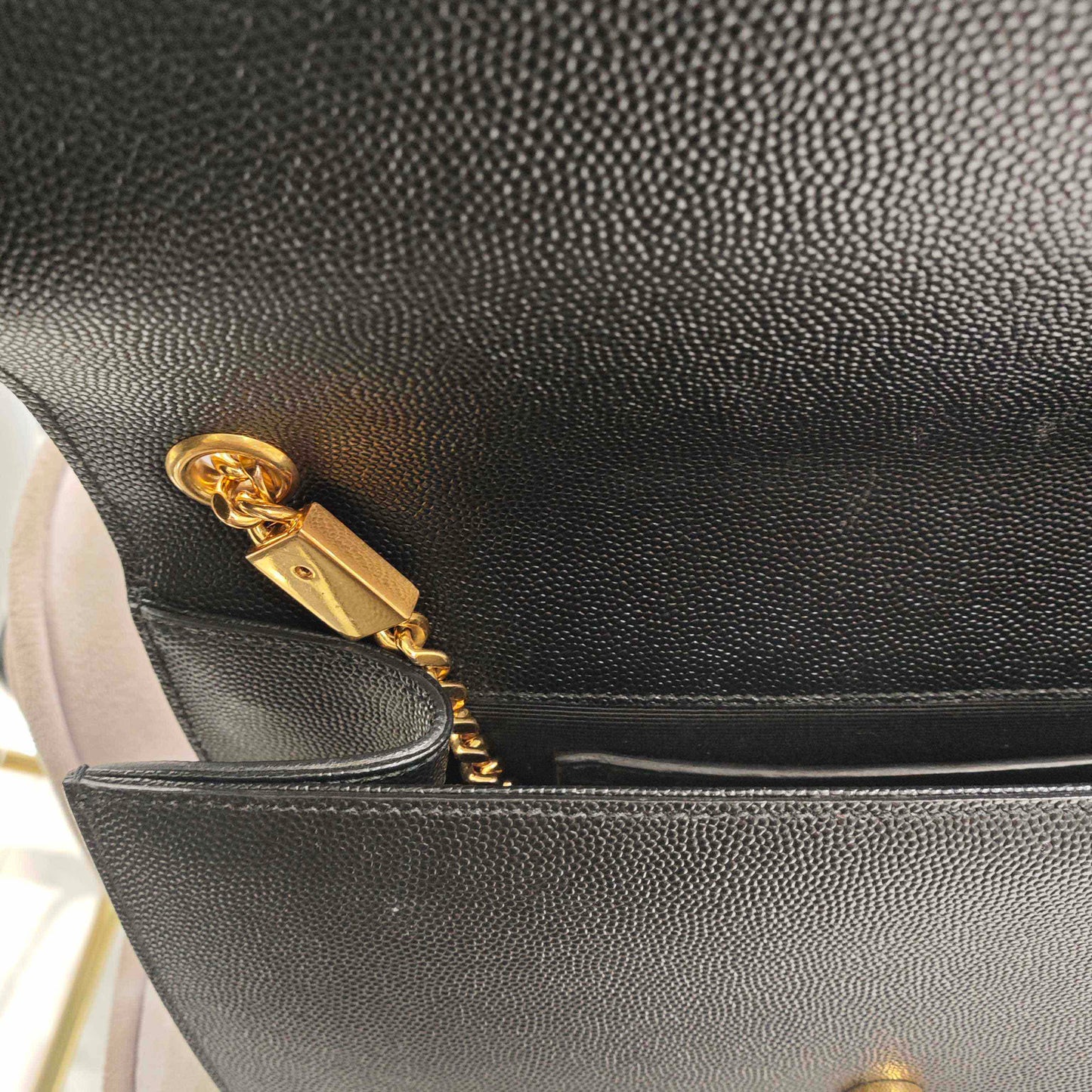 Saint Laurent - Kate - Grained calfskin leather - Black - (small)