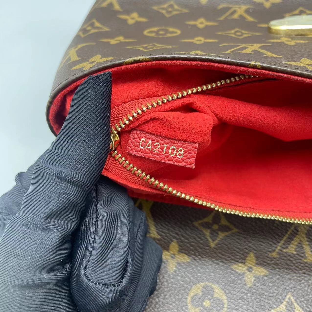 Louis Vuitton - Saint Placide - Monogram coated canvas with grained leather flap - Red - (medium)