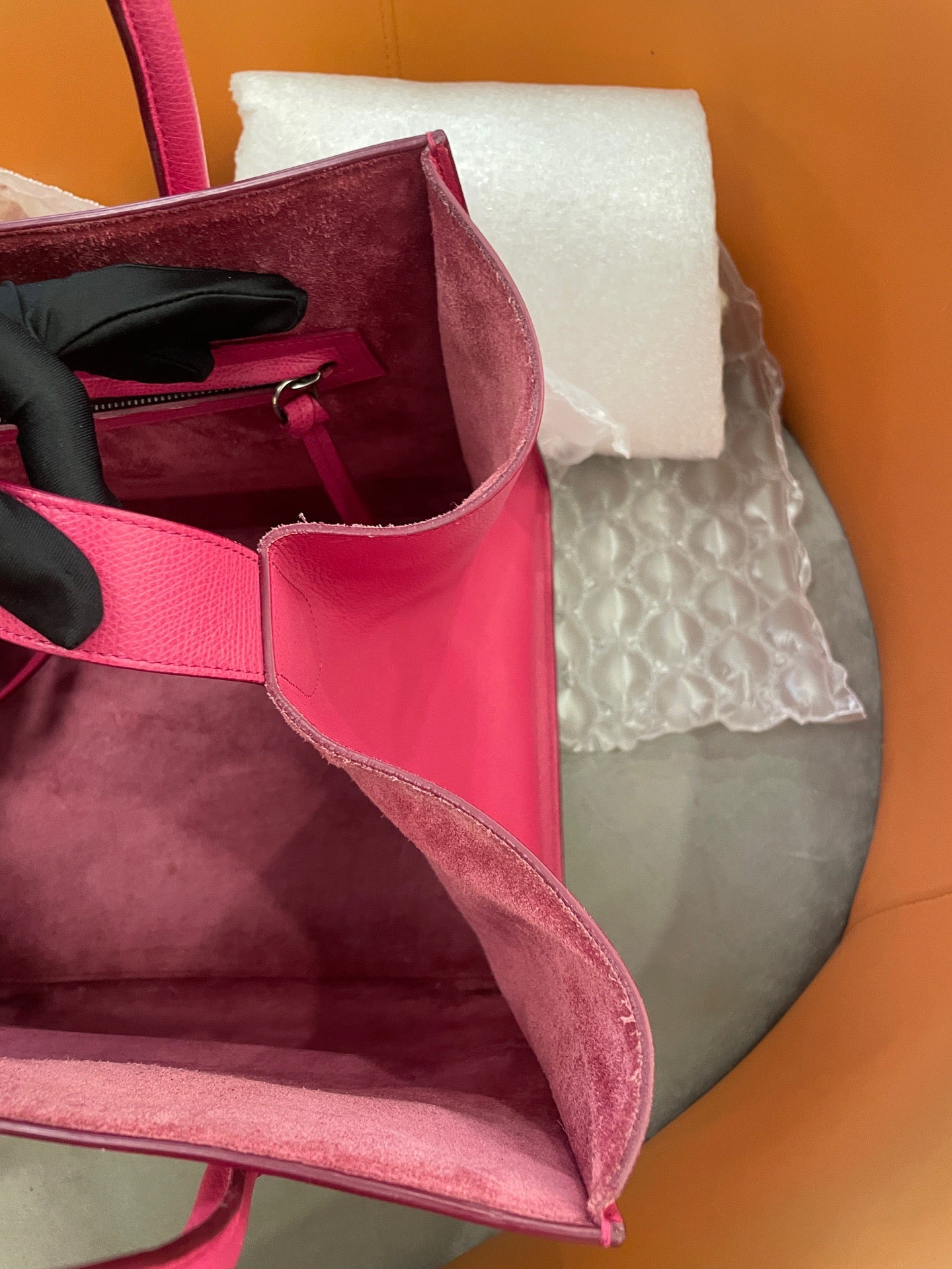 Celine - Luggage Tote - Pebbled Calfskin - Fuchsia - (Medium)