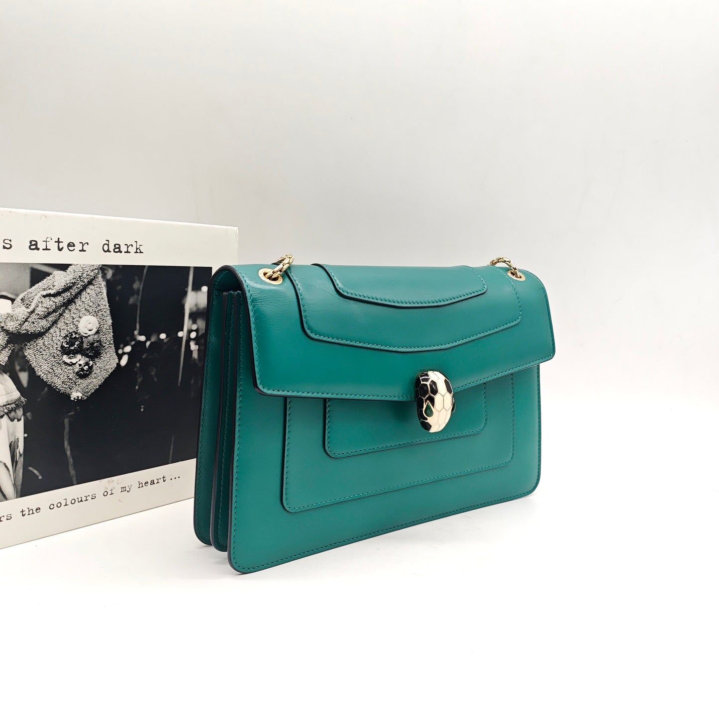Bvlgari - Serpenti Forever Flap Bag - Leather - Green - (Large)