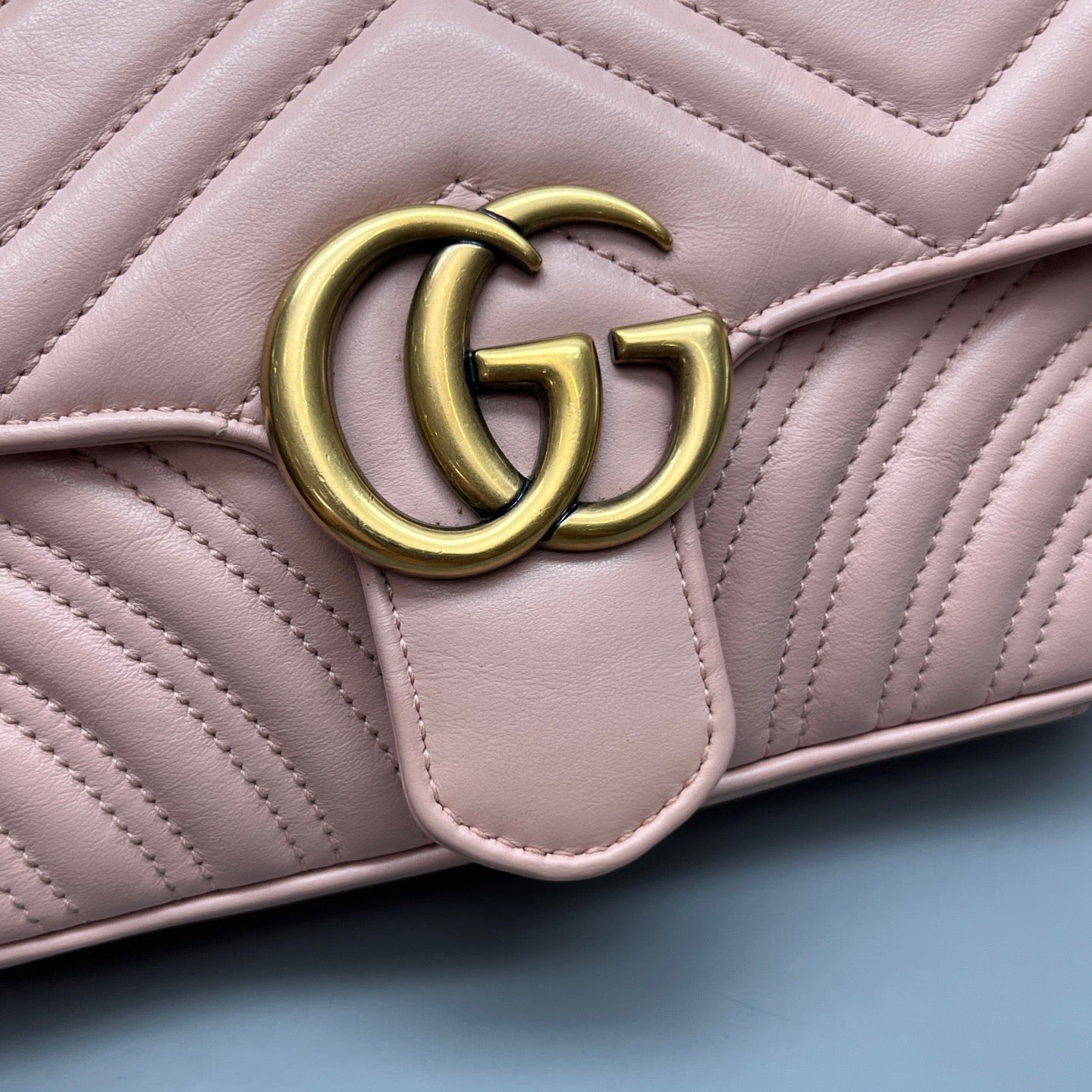 Gucci - GG Marmont Matelassé Mini Bag - Matelassé calfskin leather - Pink - (mini)