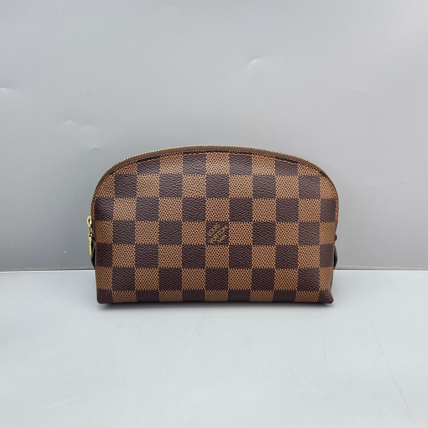 Louis Vuitton - Mini Cosmetic Pouch - Damier Ebene coated canvas with leather trim - Brown - (mini)