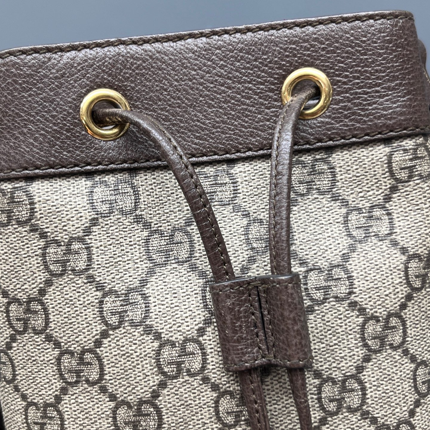 Gucci - Ophidia Mini Bucket Bag - GG Supreme canvas with leather trim - Brown - (mini)