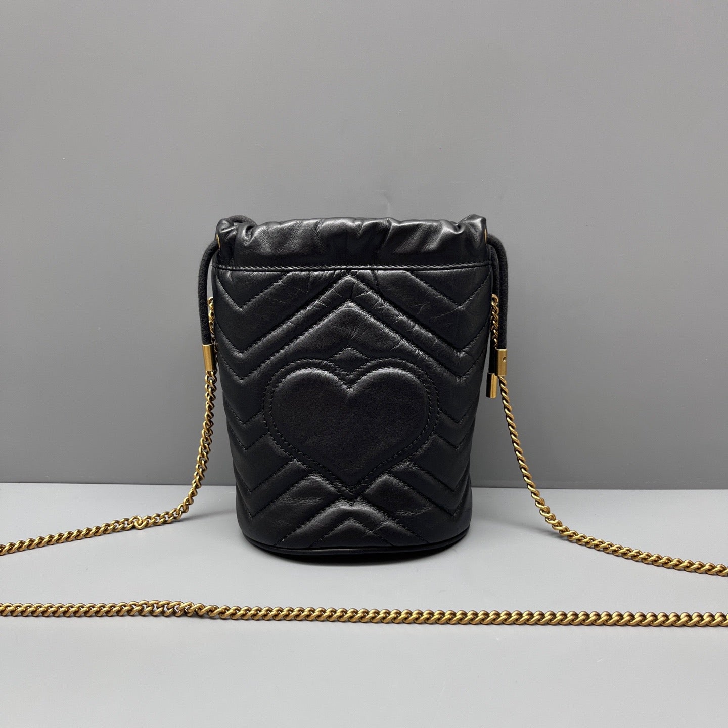 Gucci - Marmont Bucket Bag - Leather - Black - (mini)