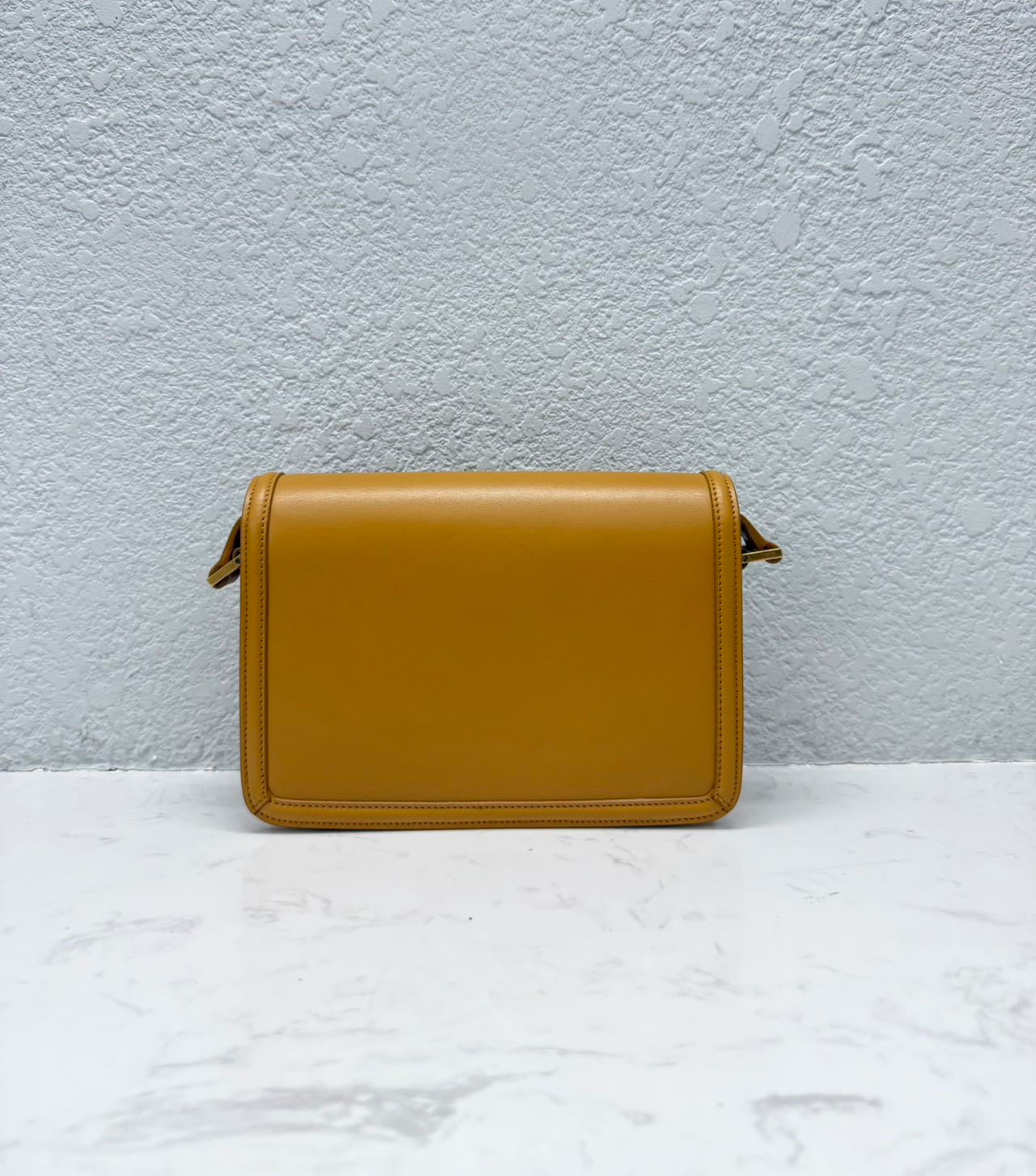 Saint Laurent - Solferino Box Bag - Smooth calfskin leather - Ginger Yellow with Gold-Tone Hardware - (Medium)