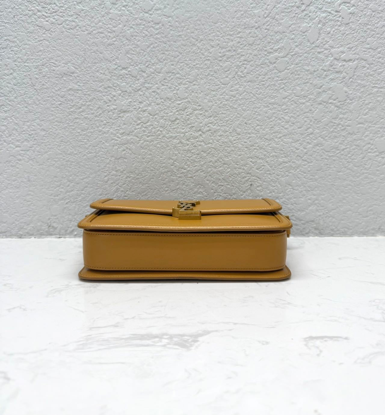Saint Laurent - Solferino Box Bag - Smooth calfskin leather - Ginger Yellow with Gold-Tone Hardware - (Medium)