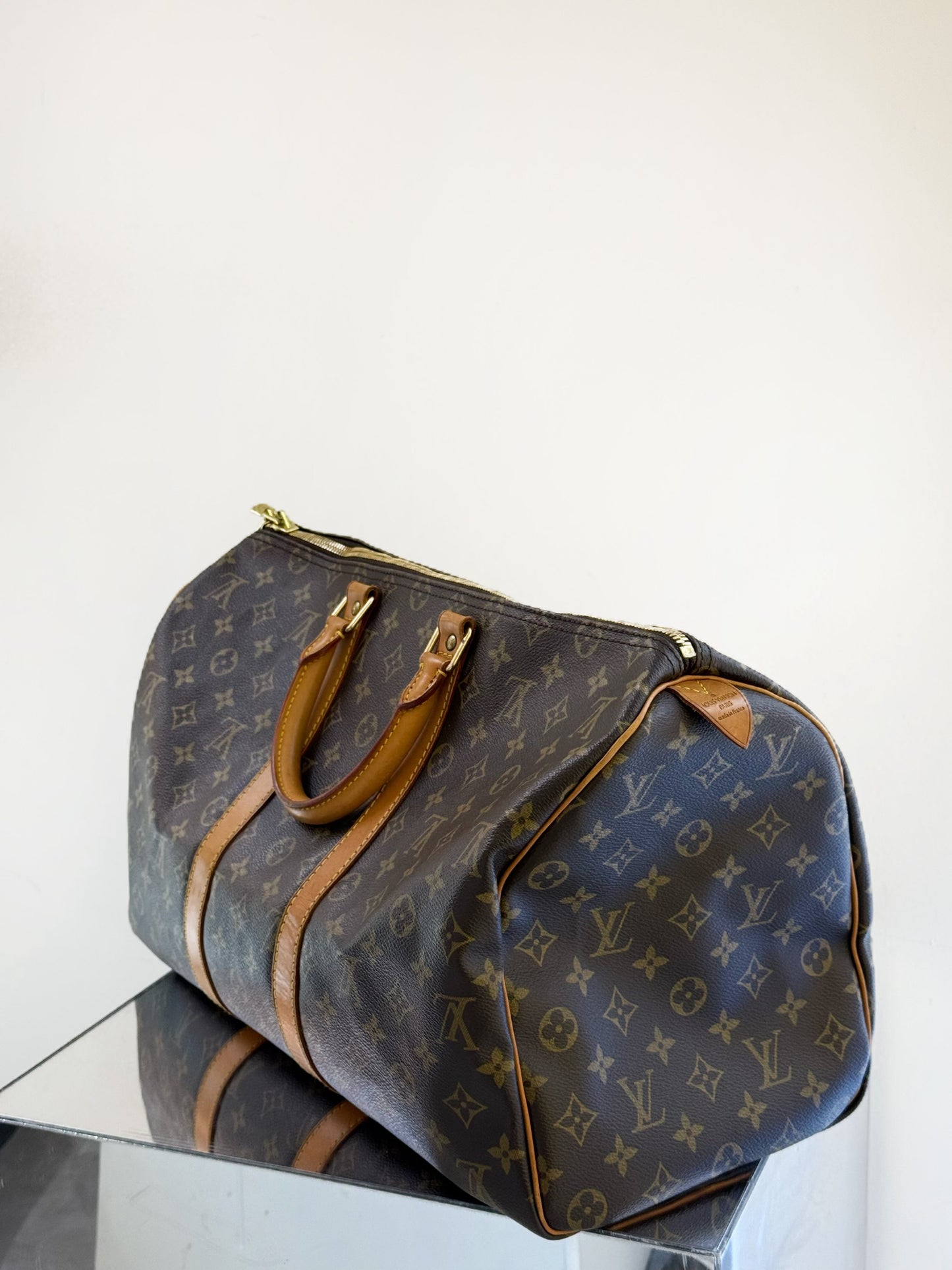 Louis Vuitton - Keepall 45 - Monogram coated canvas with Vachetta leather trim - Brown - (large)