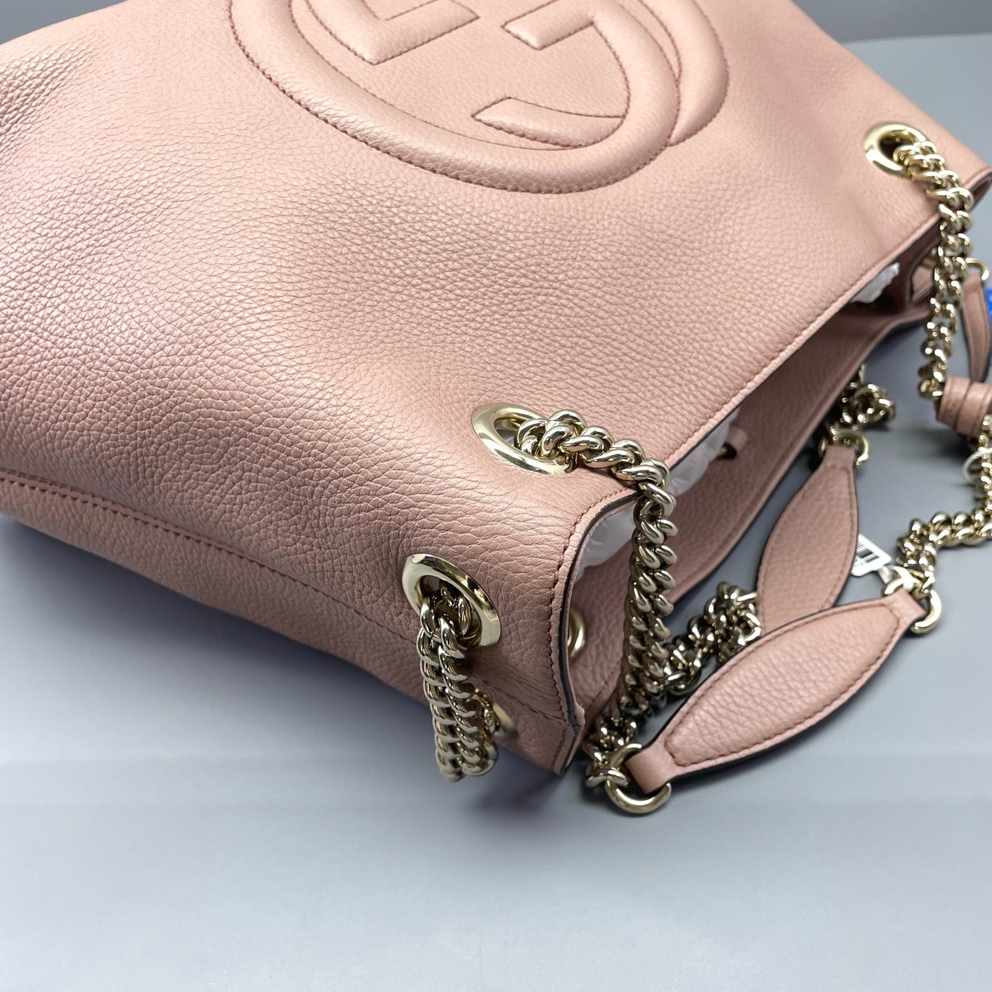 Gucci - Soho Chain Shoulder Bag - Grained leather - Pink - (medium)