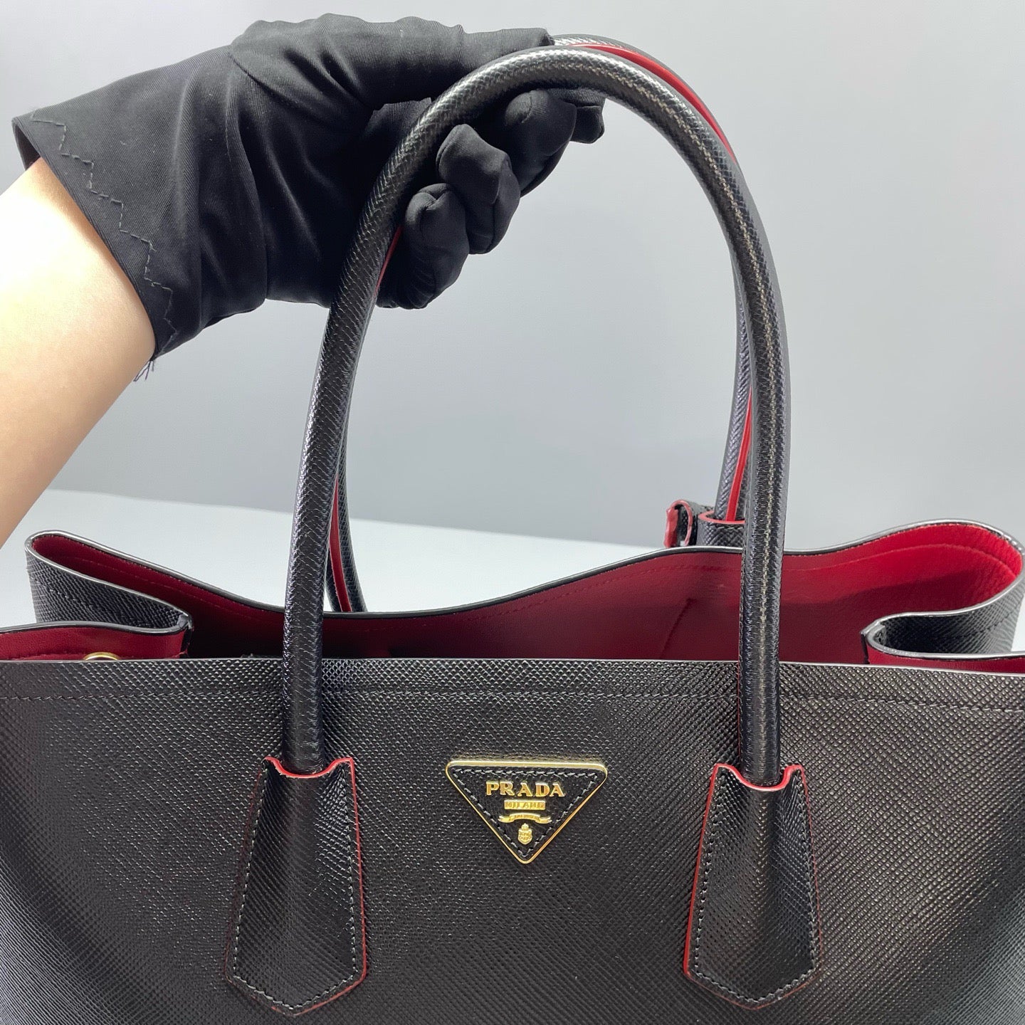 Prada - Double Bag - Saffiano leather - Black - (Medium)