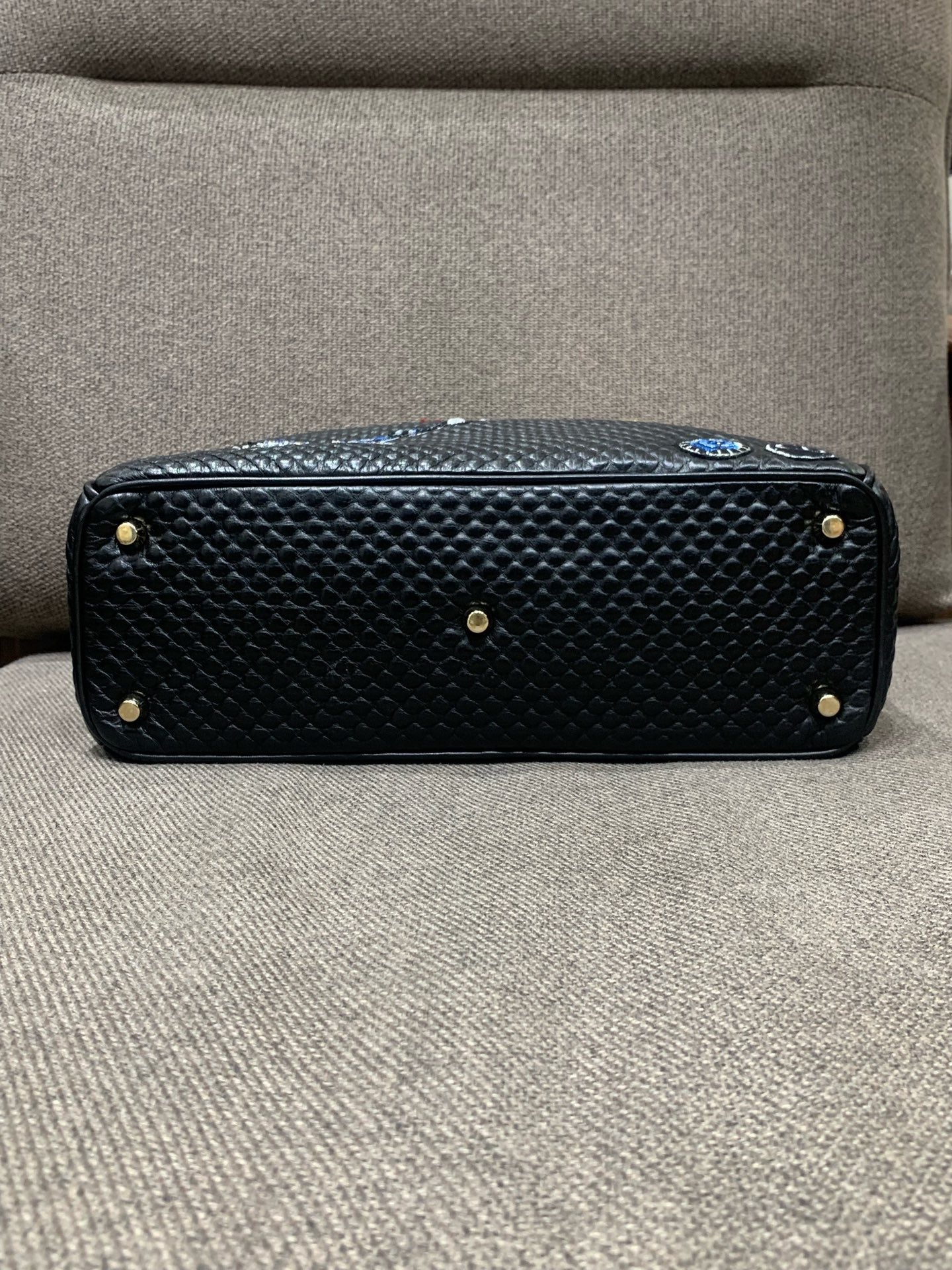 Dior - Diorissimo Medium Limited Edition Beaded Floral Handbag - Leather - Black - (Medium)