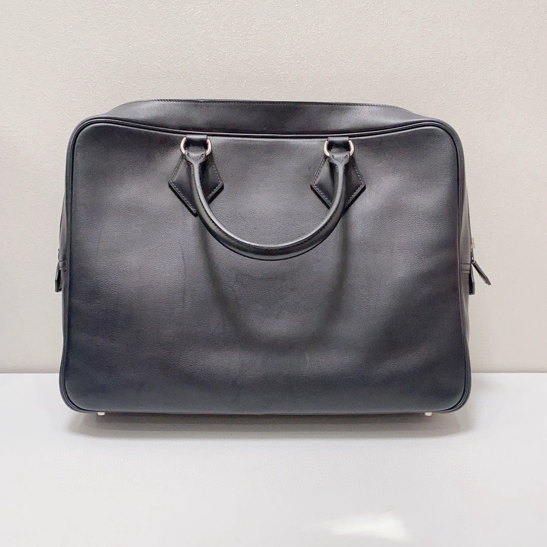 Hermès - Plume Document Bag - Calfskin leather - Black - (Large)