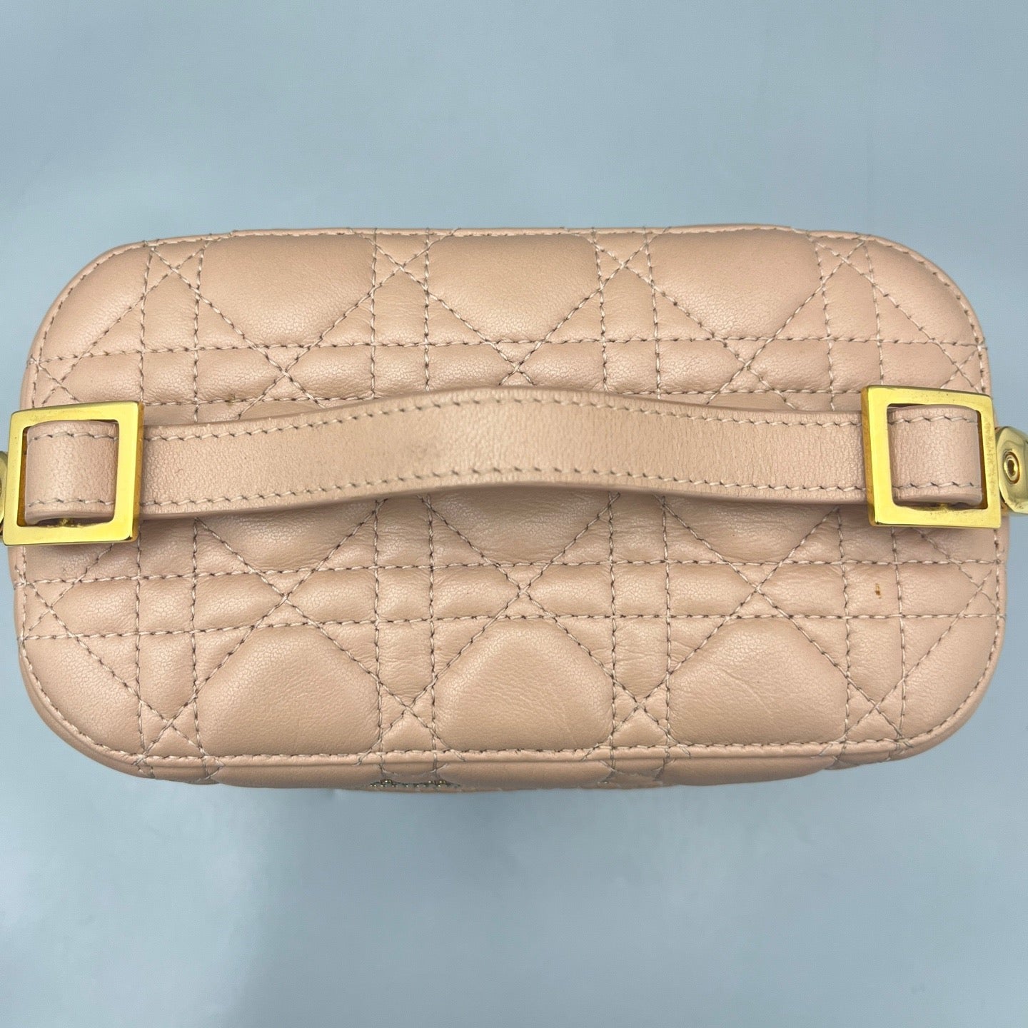 Dior - Vanity Case - Quilted lambskin leather and textured calfskin - Pink with Gold-Tone Hardware - (small)