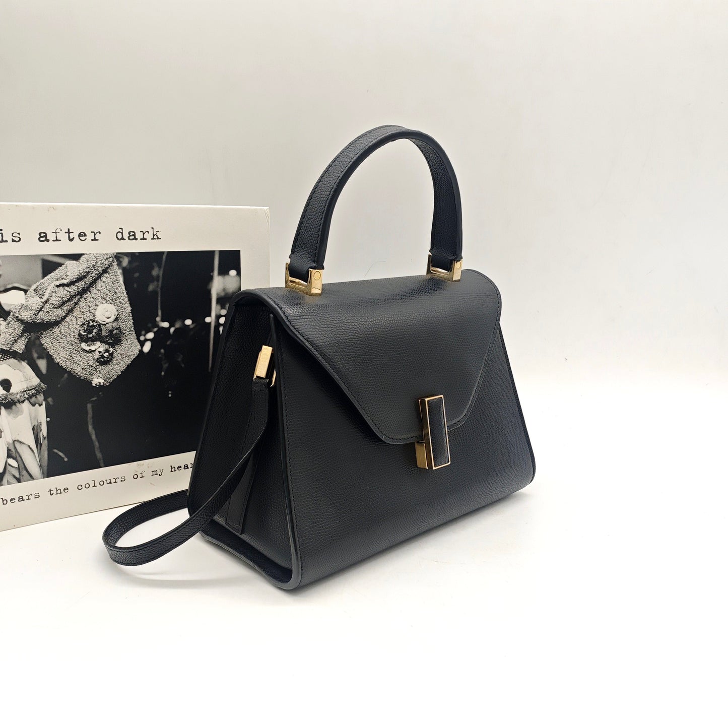 Valextra - Iside Mini - Millepunte grained calfskin leather - Black - (Mini)