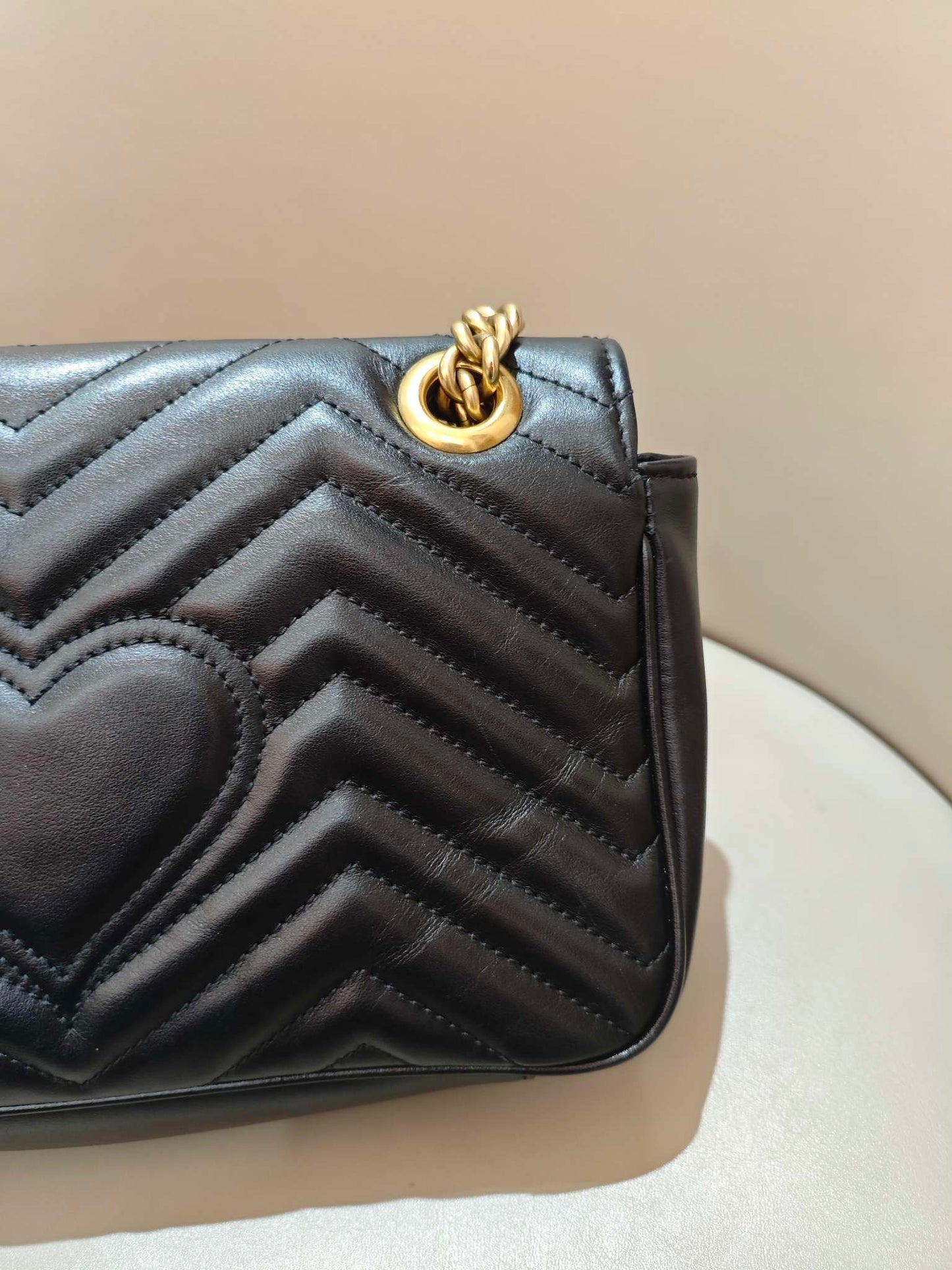 Gucci - Marmont 26 - Leather - Black - (Medium)