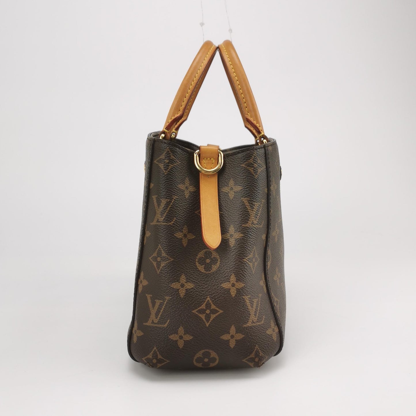 Louis Vuitton - Montaigne BB - Monogram coated canvas, Vachetta leather trim - Brown - (Small)