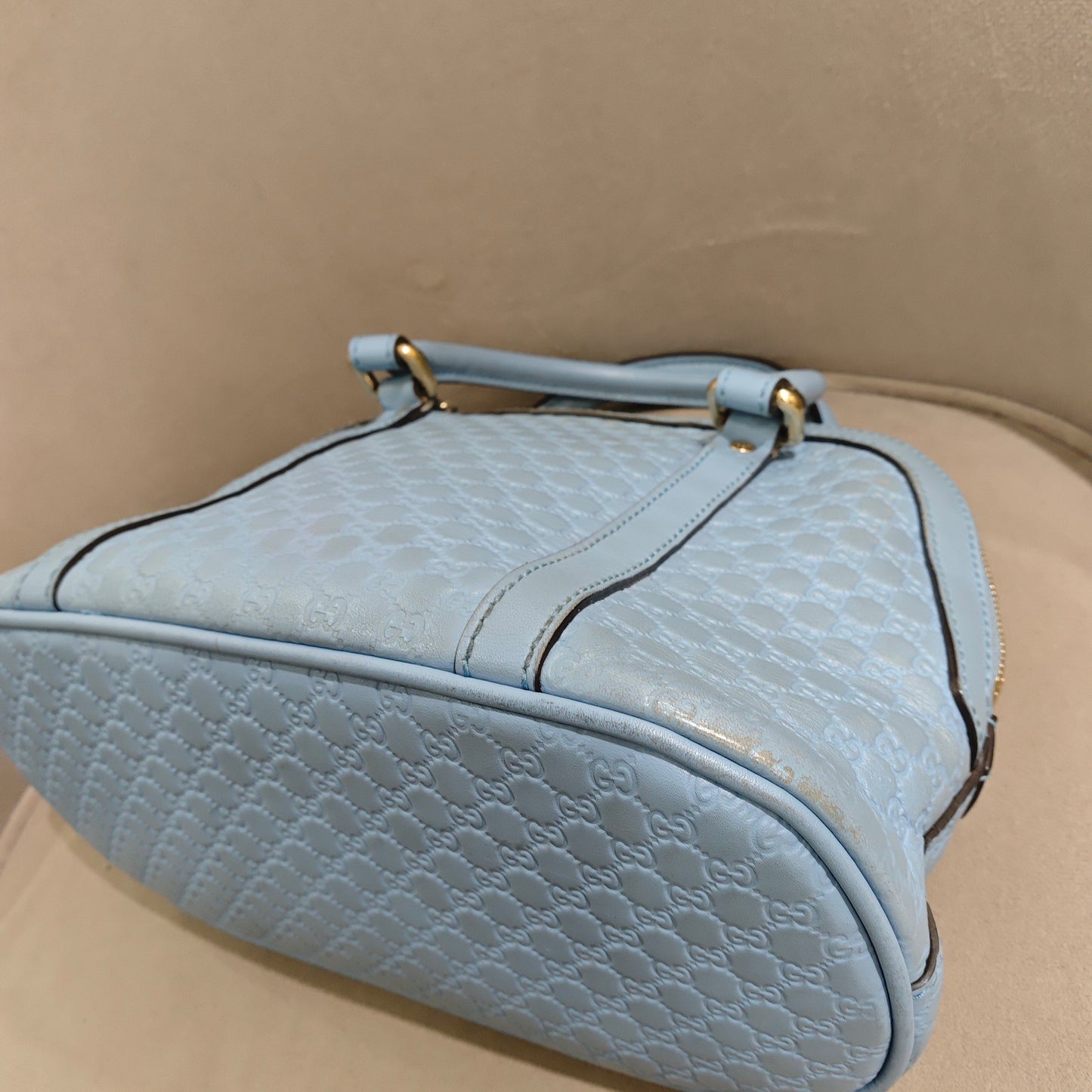 Gucci - Microguccissima Mini Dome Bag - Microguccissima embossed leather - Light Blue - (mini)