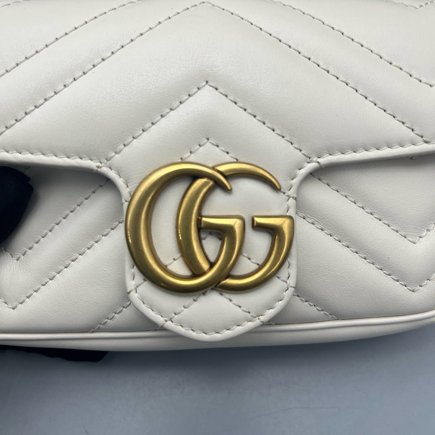 Gucci - Marmont Super Mini Bag - Leather - White - (mini)