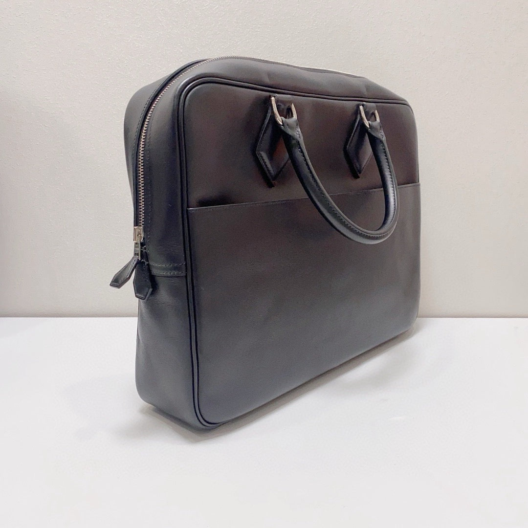 Hermès - Plume Document Bag - Calfskin leather - Black - (Large)