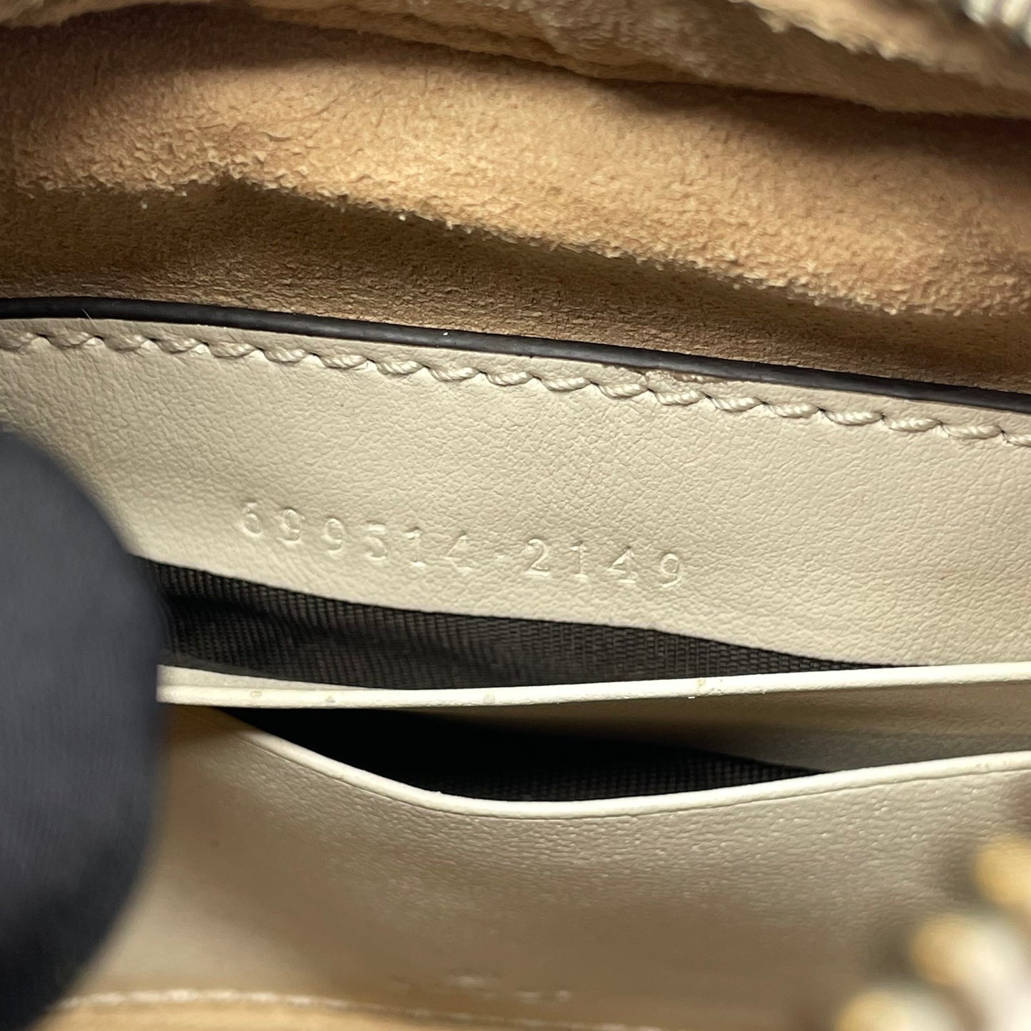 Gucci - Marmont Crescent Shoulder Bag - Leather - Beige - (mini)