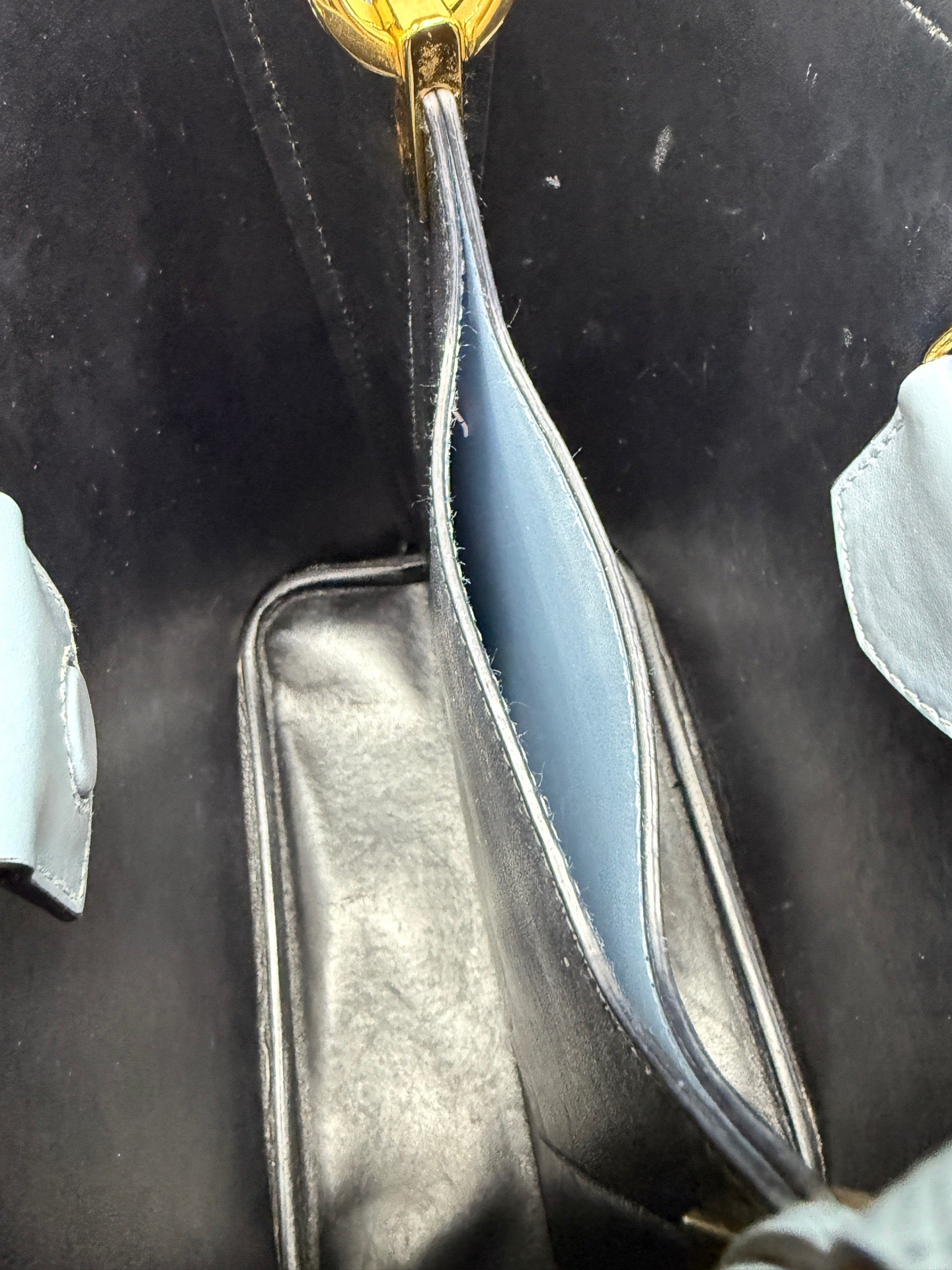 Prada - Saffiano Leather Bucket Bag - Saffiano leather - Blue - (medium)