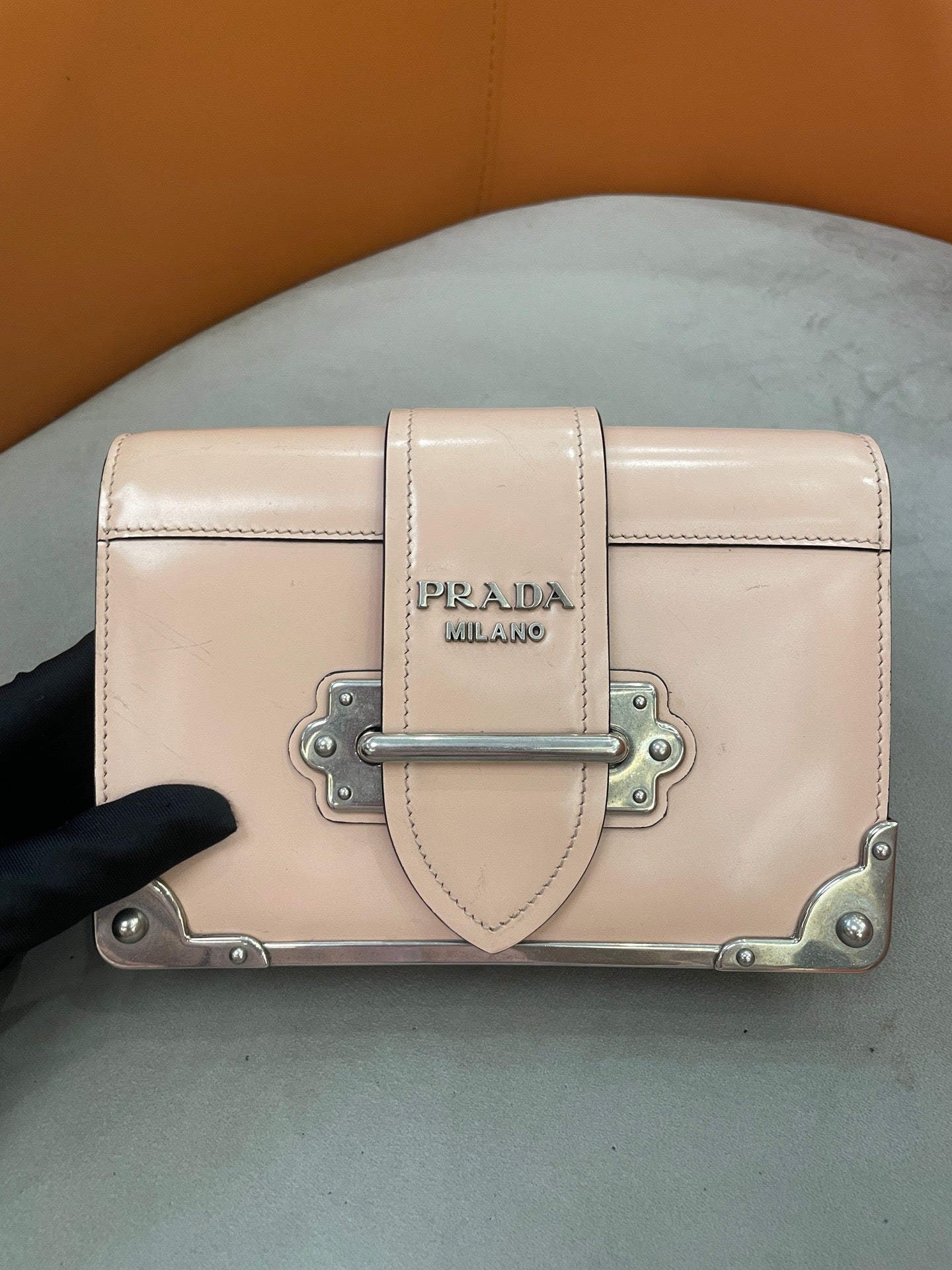 Prada - Cahier - Smooth calf leather - Nude Pink - (mini)