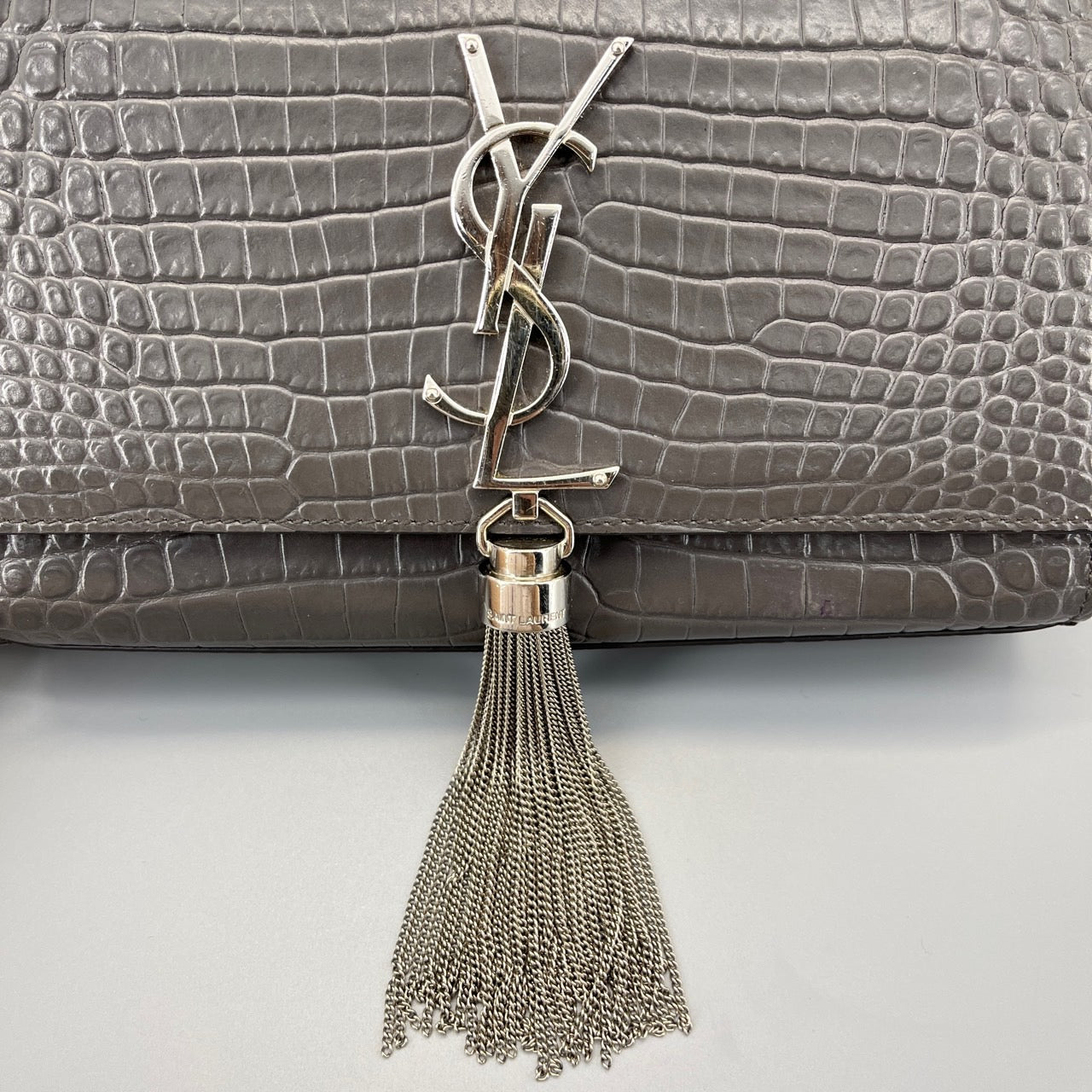 Saint Laurent - Kate Tassel Small - Leather - Grey - (mini)