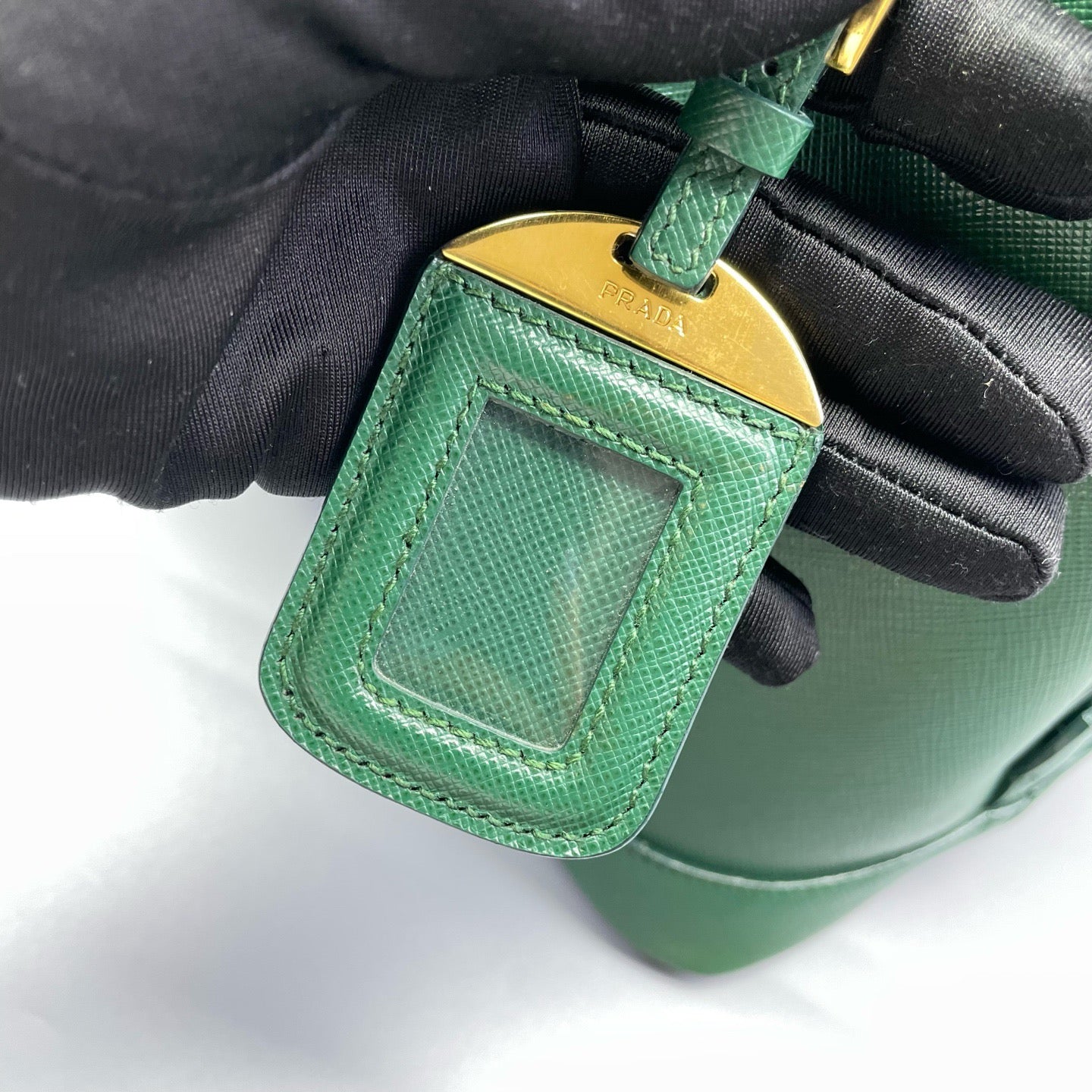 Prada - Saffiano Lux Dome Handbag - Saffiano leather - Green - (medium)