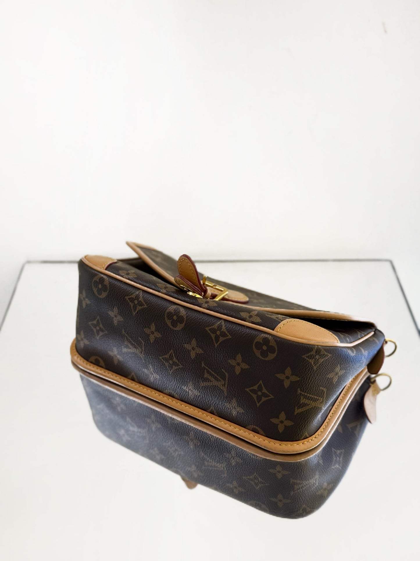 Louis Vuitton - Dione Baguette - Monogram coated canvas with Vachetta leather trim - Brown - (medium)