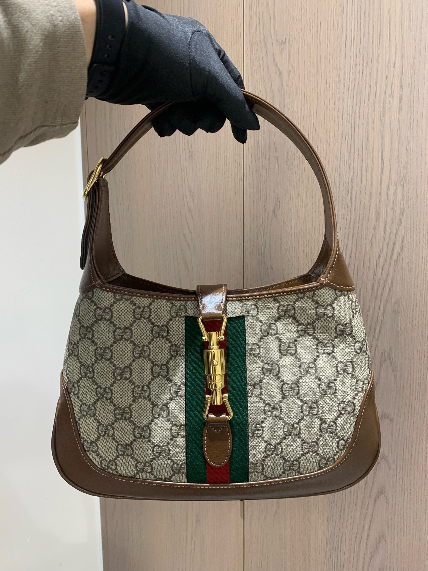 Gucci - Jackie Shoulder Bag - GG Supreme canvas and Leather - Beige - (Medium)