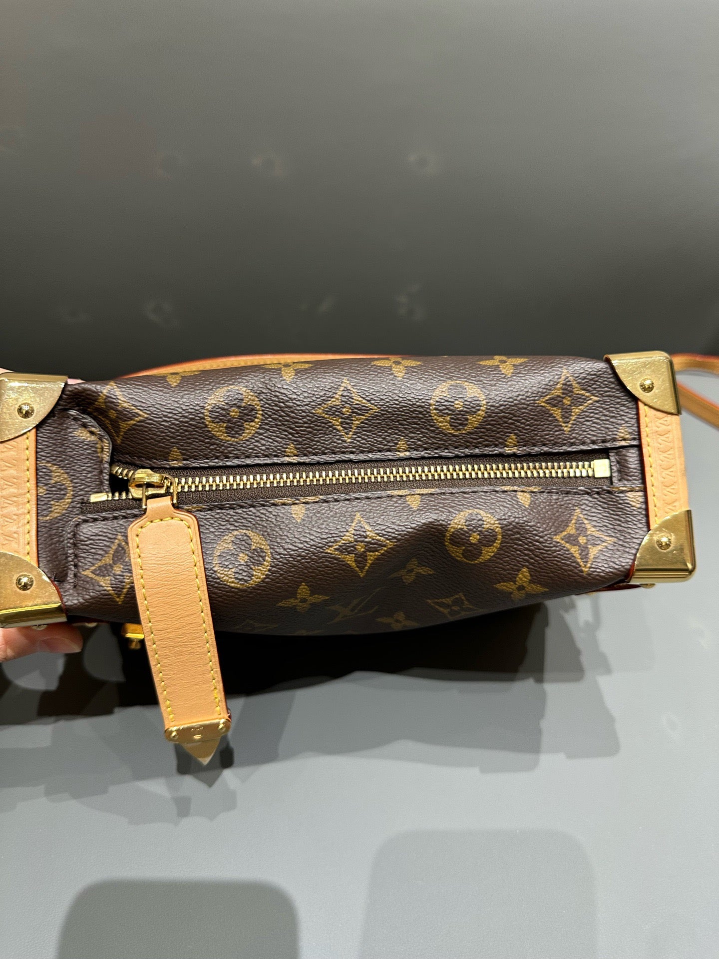 Louis Vuitton - Side Trunk - Monogram coated canvas with natural Vachetta leather trim - Brown - (medium)