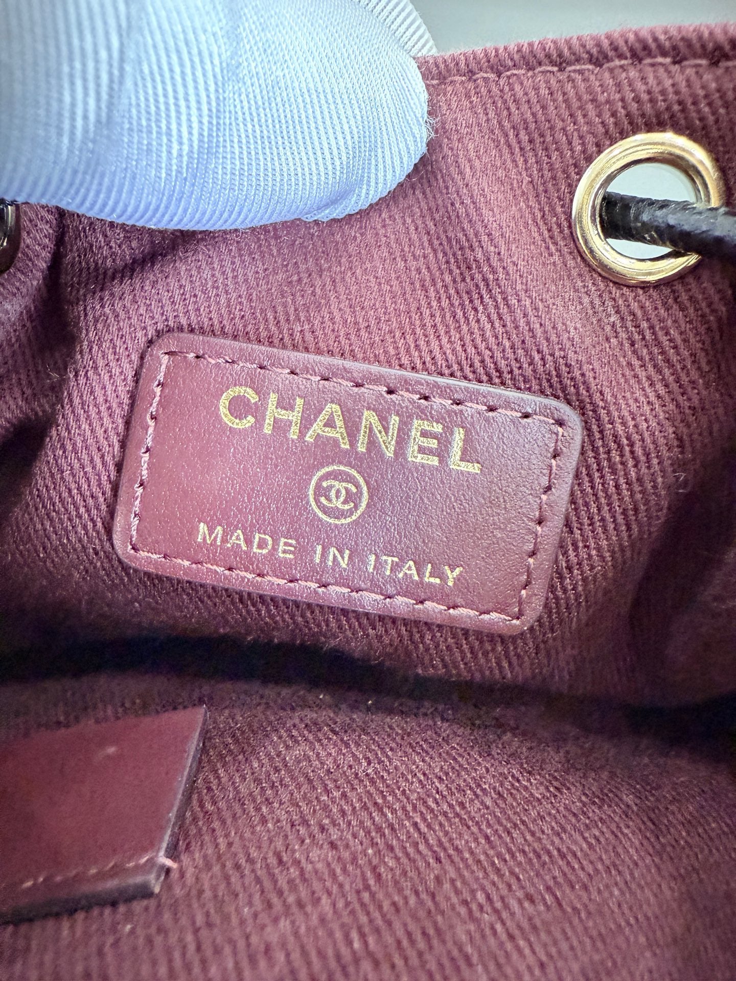 Chanel - 22B Drawstring Mini Bucket Bag - Grained calfskin leather - Black with Gold-Tone Hardware - (Mini)