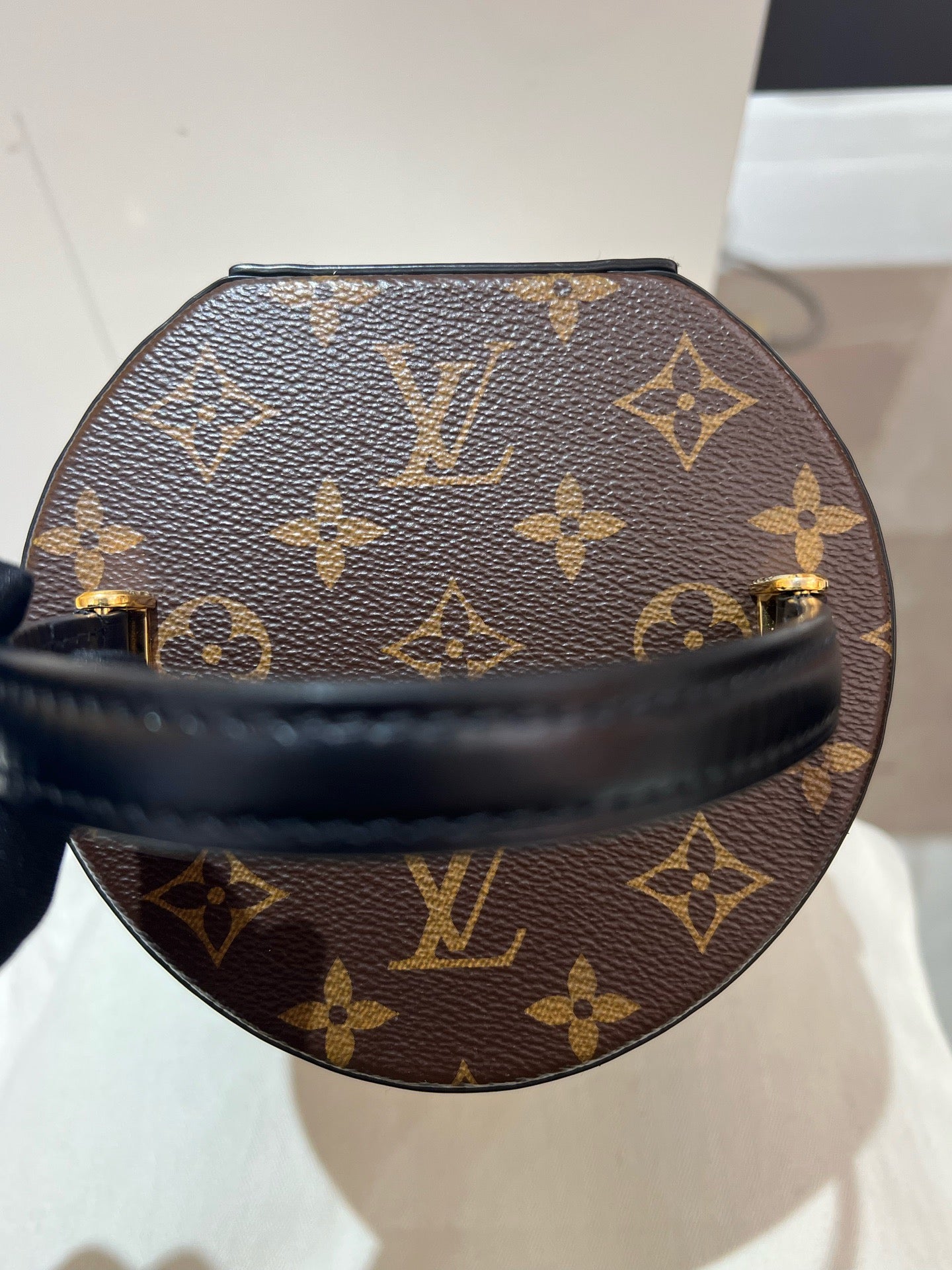 Louis Vuitton - Cannes - Monogram coated canvas with black cowhide leather trim and black microfiber lining - Brown - (mini)
