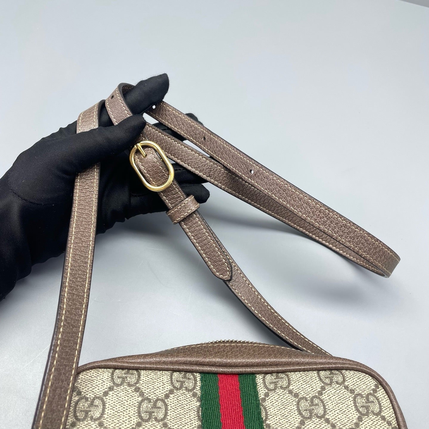 Gucci - Ophidia GG Supreme Camera Bag - GG Supreme canvas with leather trim - Brown - (mini)