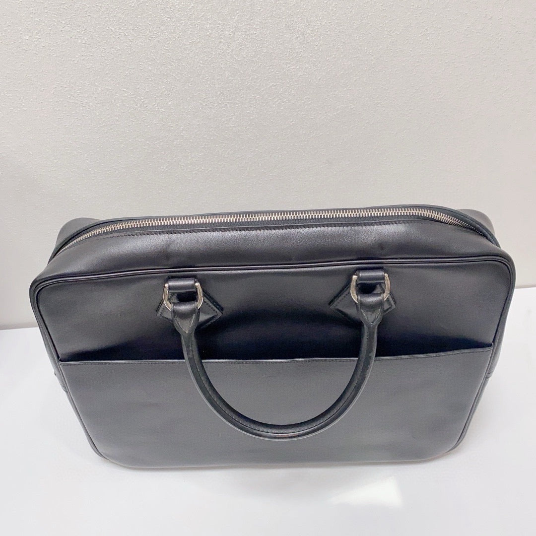 Hermès - Plume Document Bag - Calfskin leather - Black - (Large)